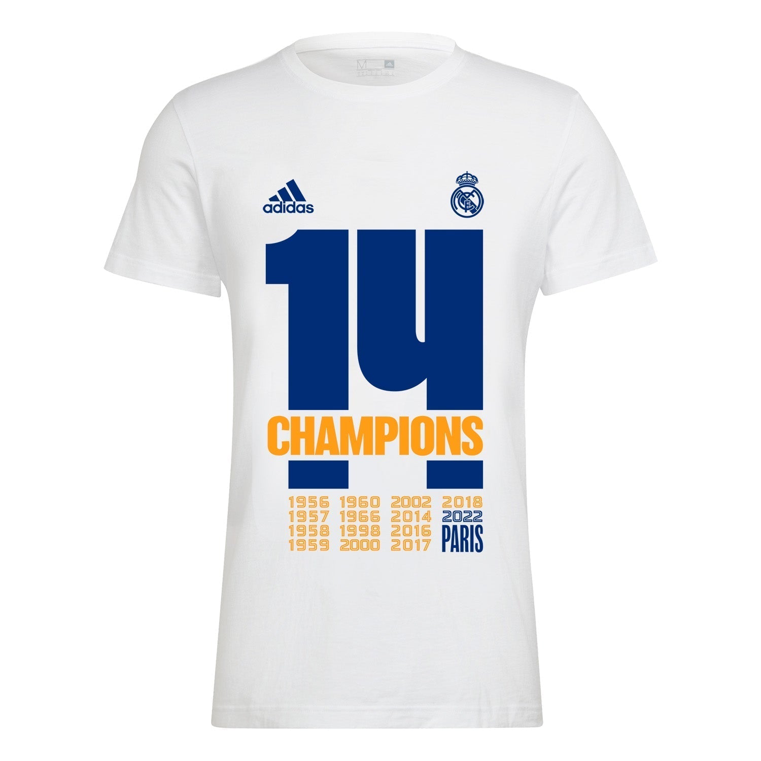 adidas Mens UCL Champions 14 T-Shirt White – Official Real Madrid