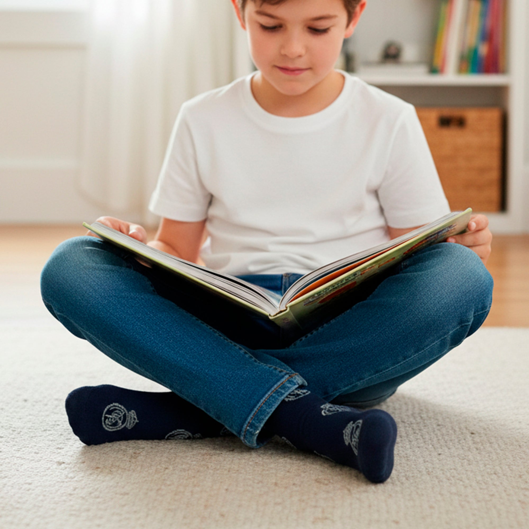 Calcetines Largos Niño Azul Oscuro