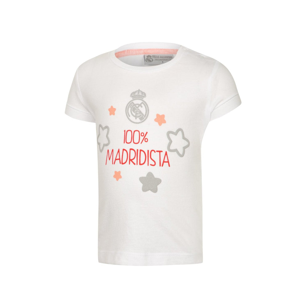 Real Madrid Infant Graphic T-Shirt White/Pink