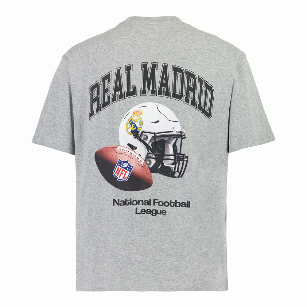 Herren Baumwoll-T-Shirt Real Madrid x NFL Grau