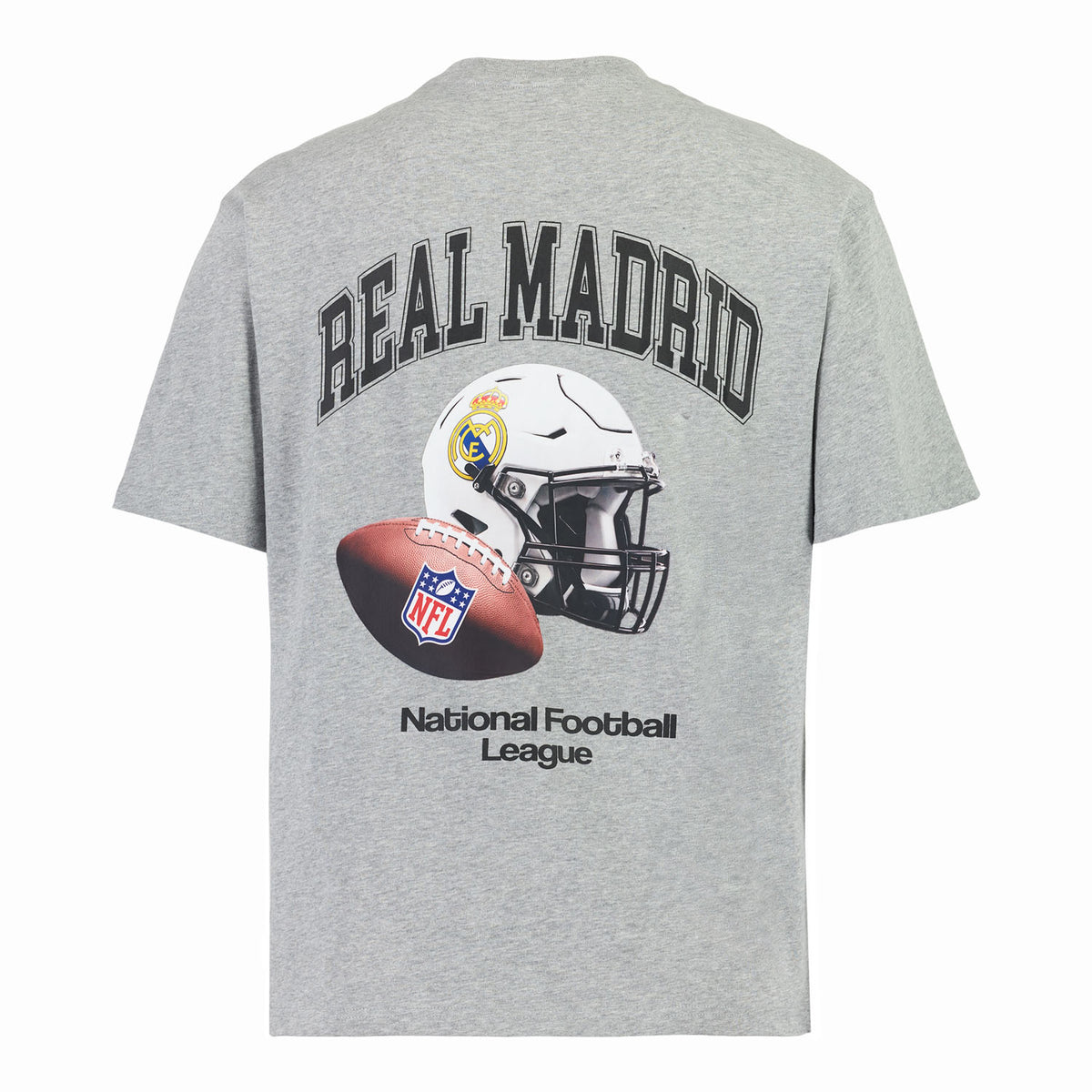 Herren Baumwoll-T-Shirt Real Madrid x NFL Grau