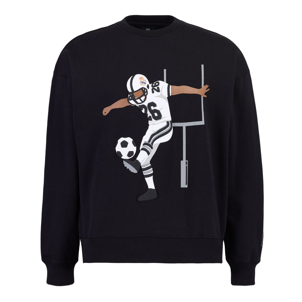 Mens Real Madrid x NFL Football Sweatshirt Black