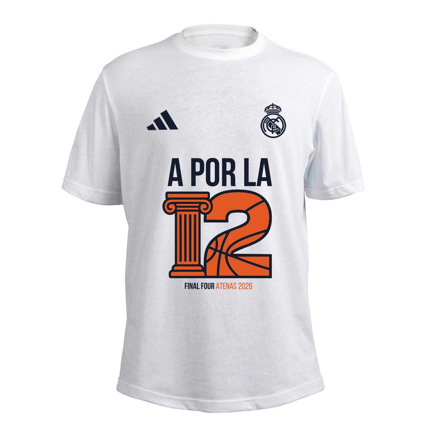 adidas Men's Basketball A Por la 12 White T-Shirt