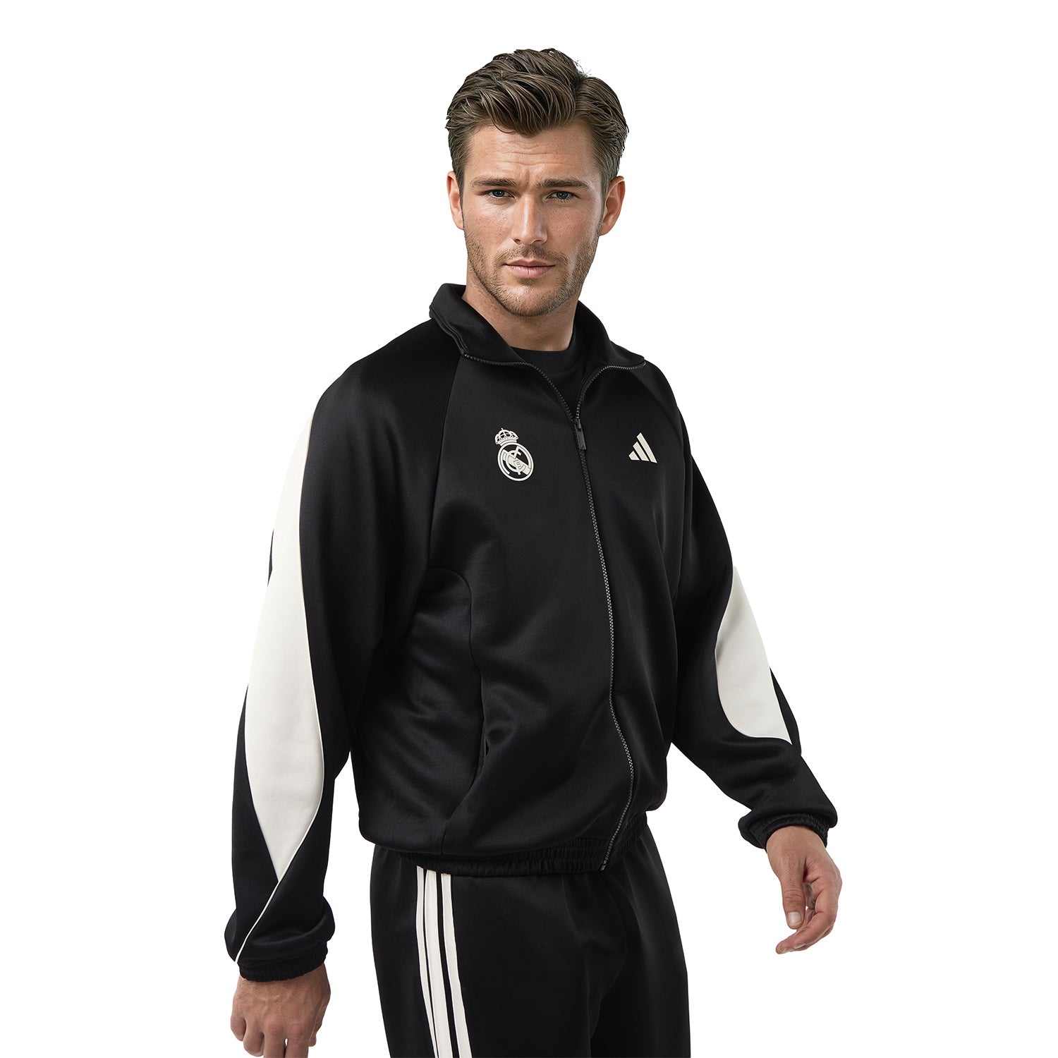 メンズ adidas Stadium トラックジャケット ブラック – レアル