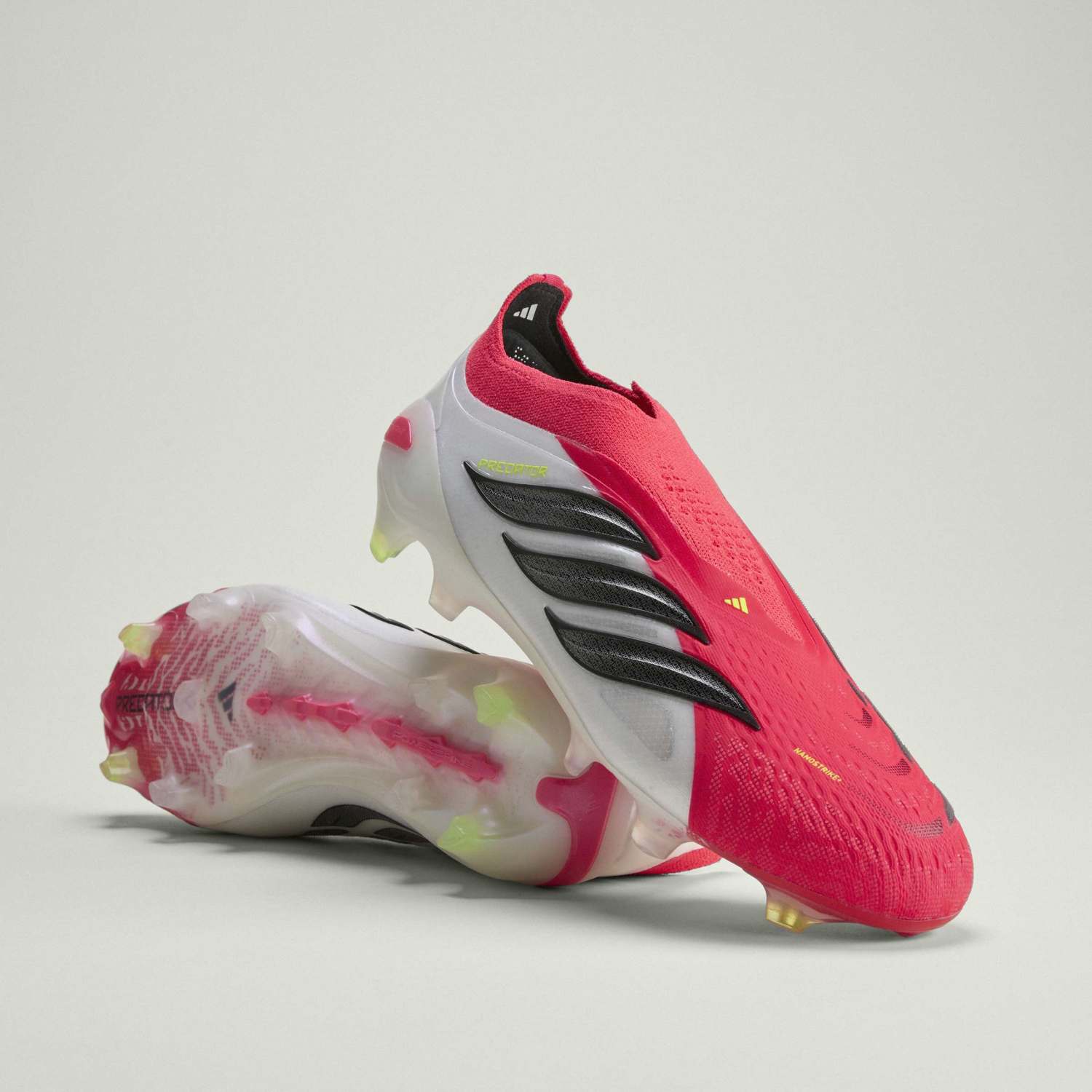 メンズ adidas Predator Elite サッカースパイク レースレス レッド