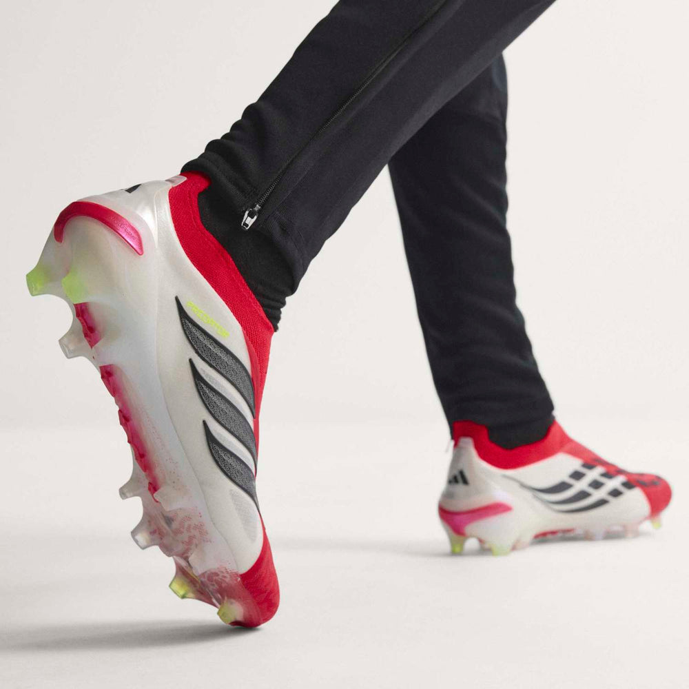 メンズ adidas Predator Elite サッカースパイク レースレス レッド