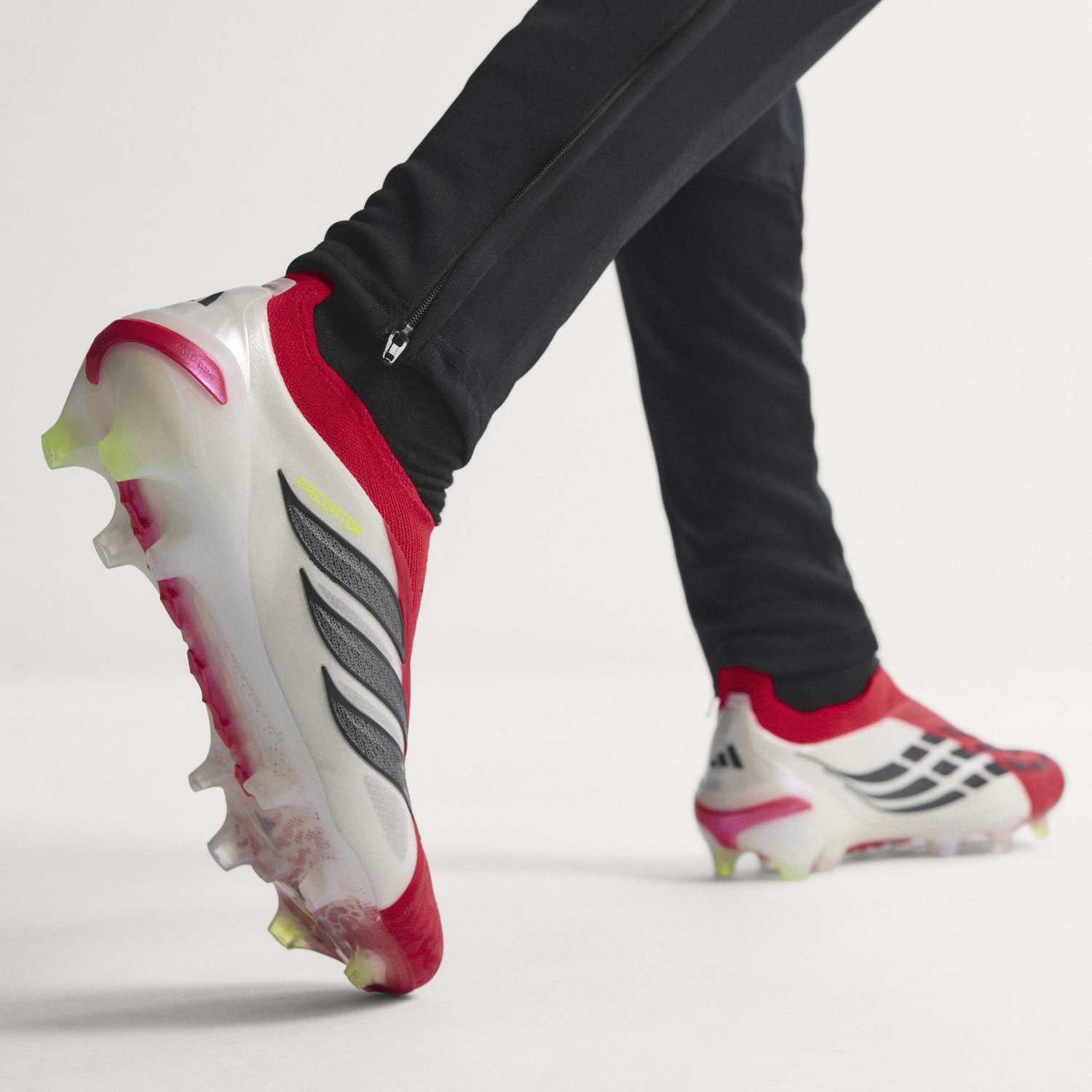 メンズ adidas Predator Elite サッカースパイク レースレス レッド