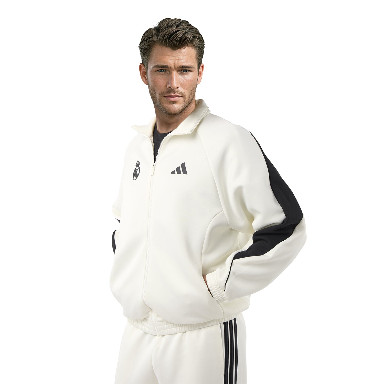 Mens adidas Stadium Tracksuit Jacket White