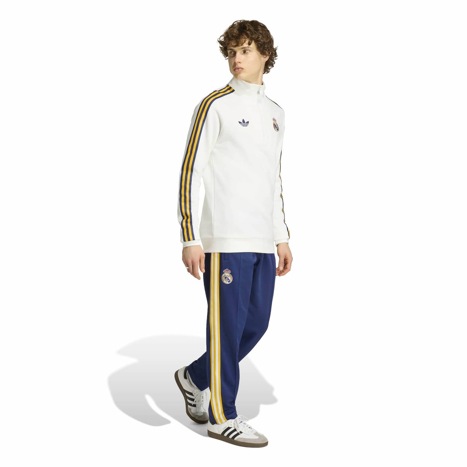 メンズ ハーフジップスウェット adidas Originals 25/26 ホワイト