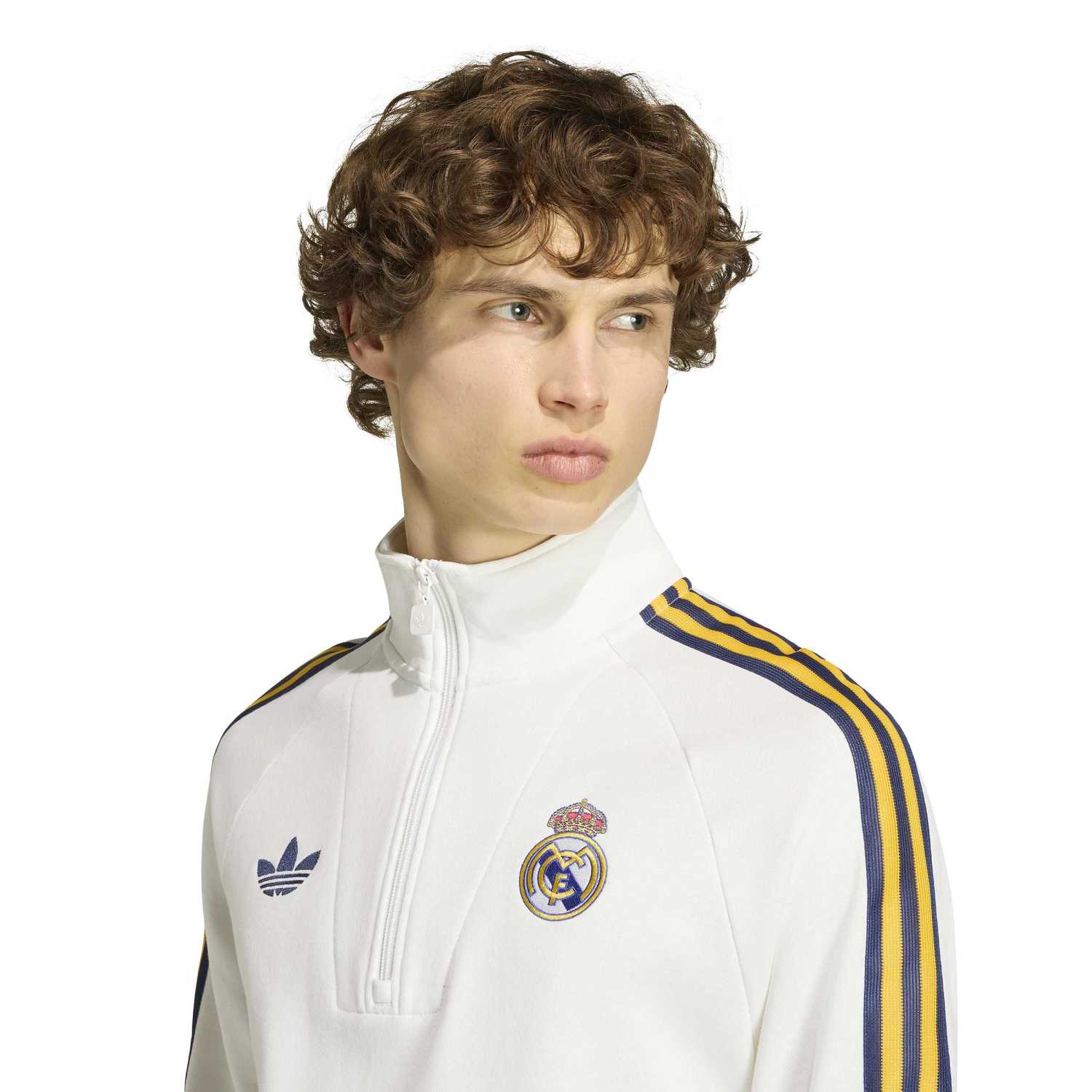 Mens Half-Zip Sweatshirt adidas Originals 25/26 White – Real