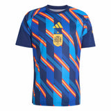 西班牙男子adidas热身T恤世界杯2026红色