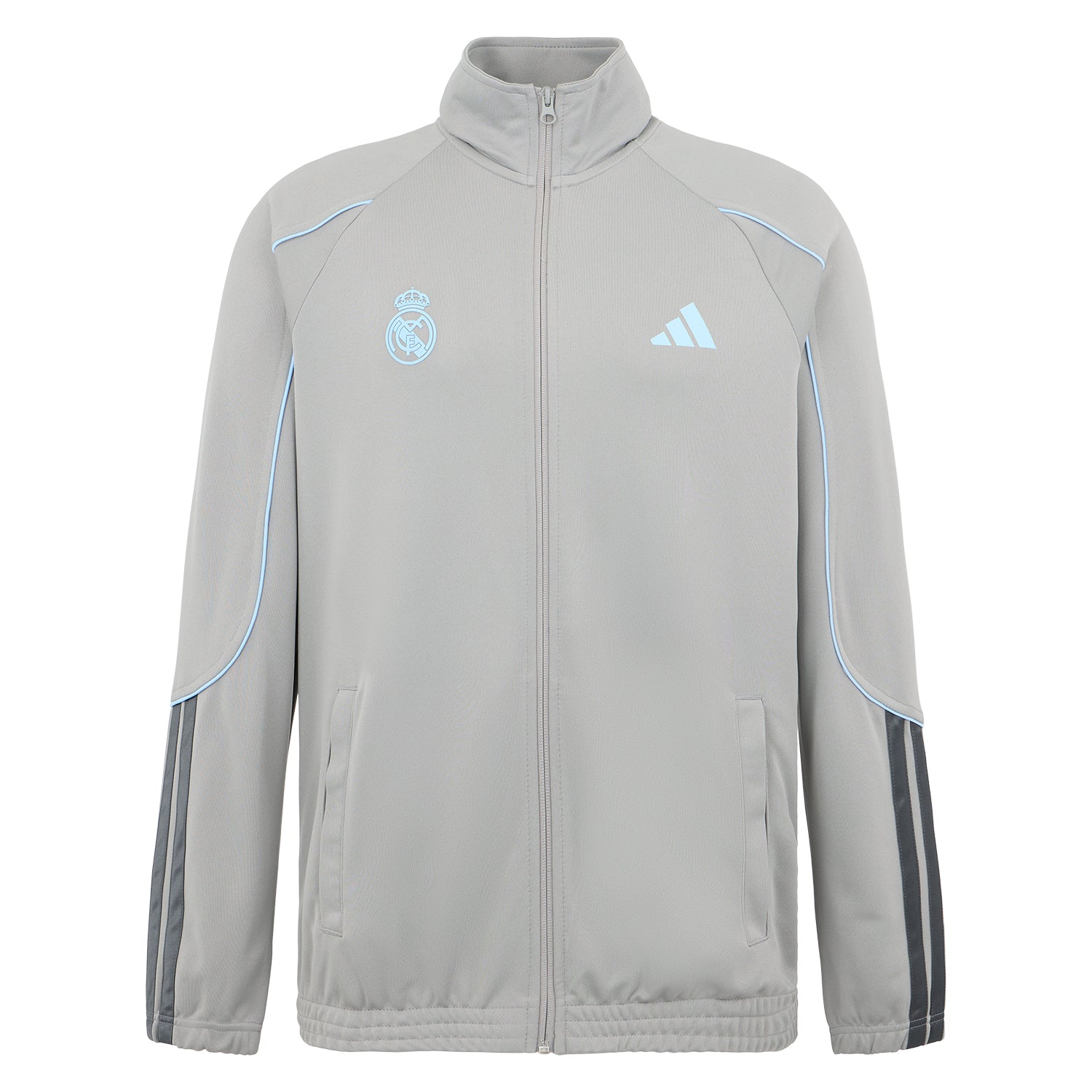 Mens adidas Stadium Tracksuit Grey – Official Real Madrid Store