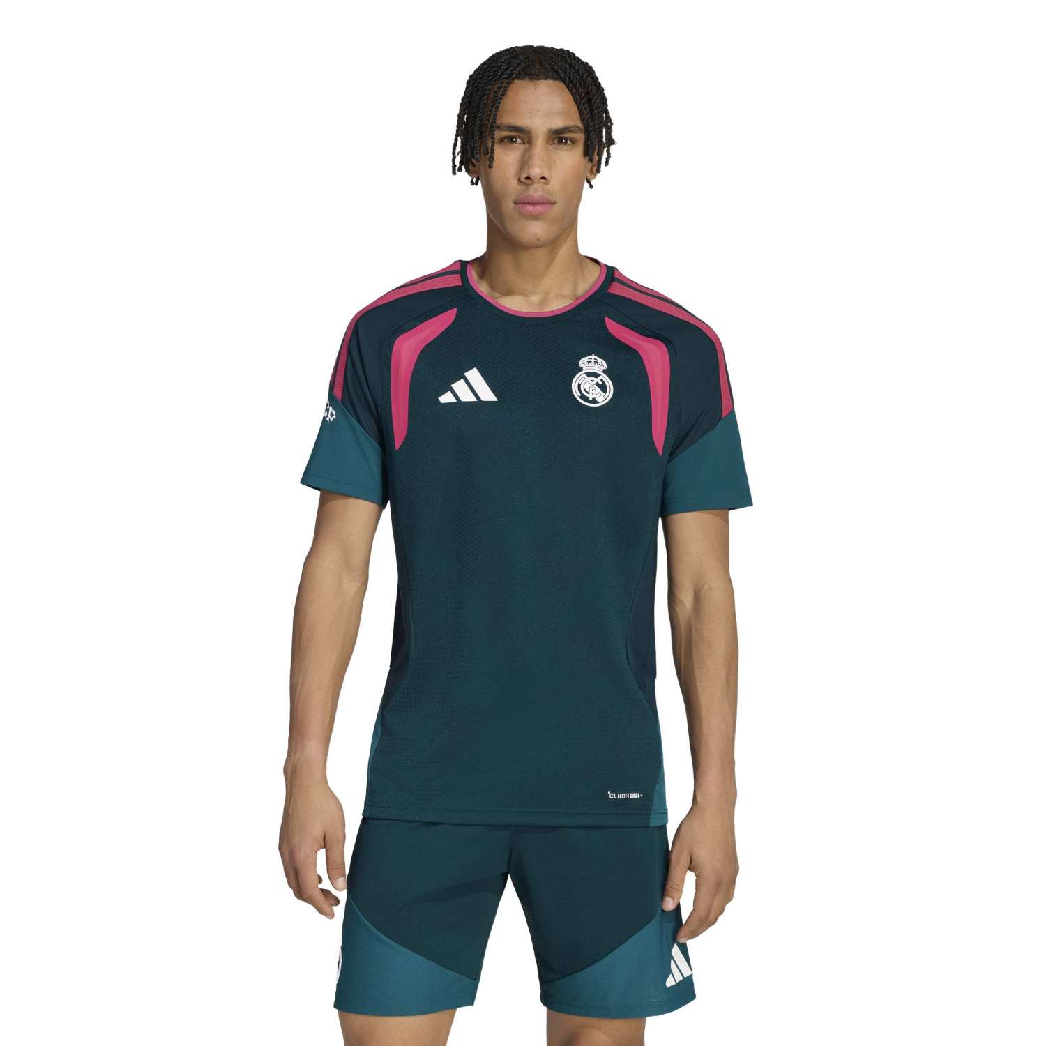 メンズ adidas プロ トレーニング シャツ 26/27 グリーン – レアル