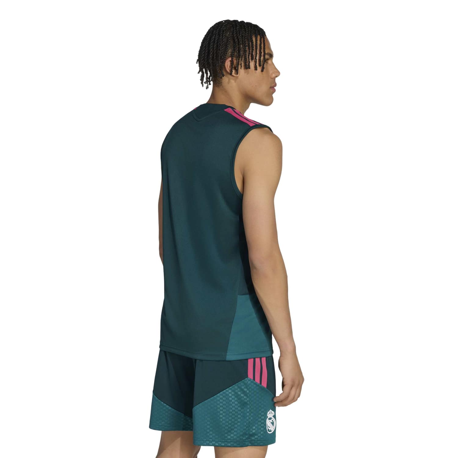 メンズ adidas ノースリーブ トレーニング シャツ 26/27 グリーン