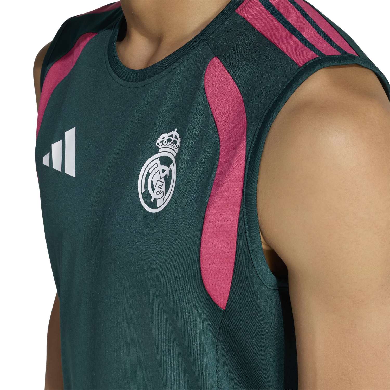 メンズ adidas ノースリーブ トレーニング シャツ 26/27 グリーン