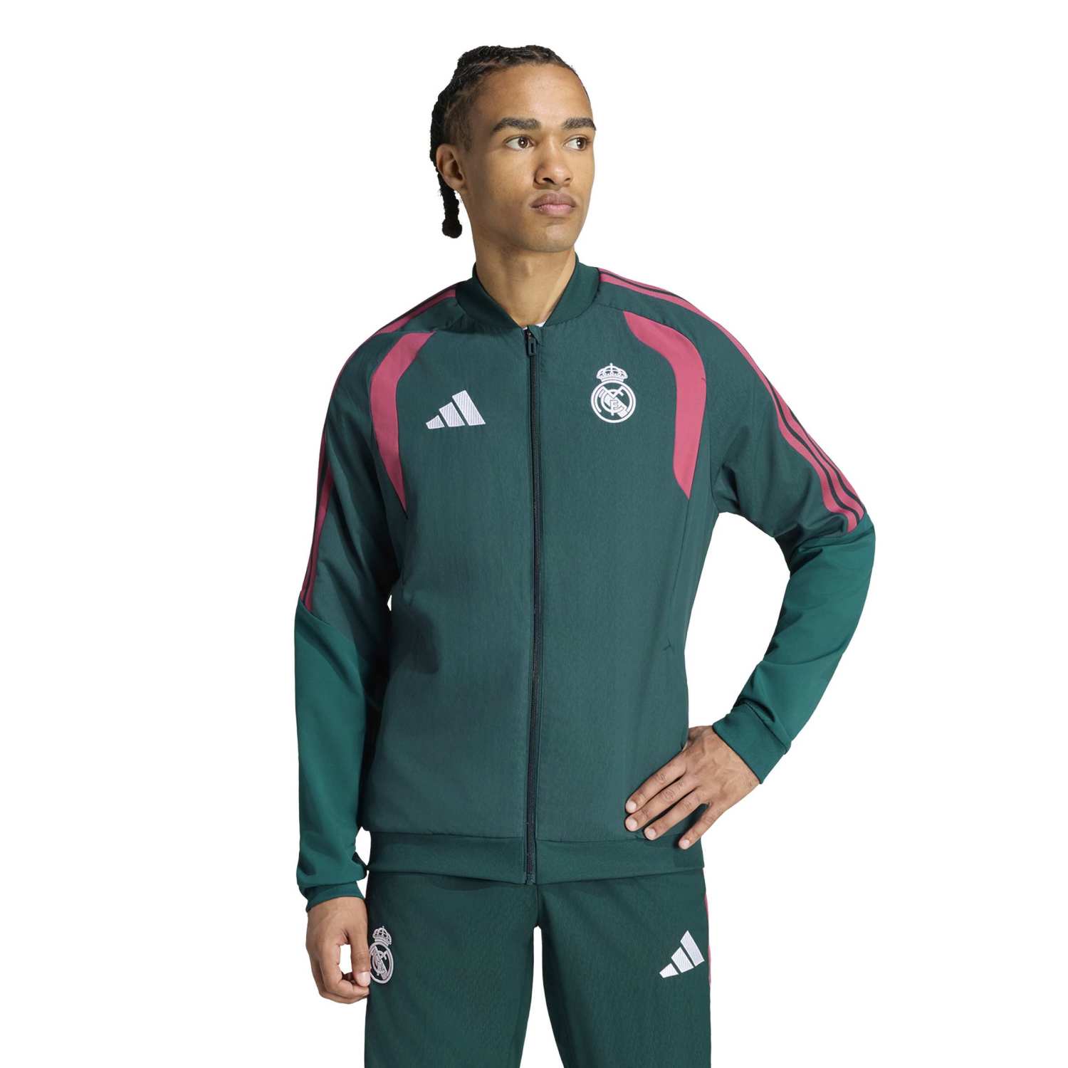 男款 adidas 运动套装训练夹克 26/27 绿色