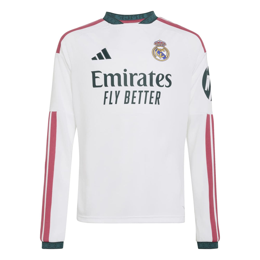 Camiseta Niño Manga Larga Primera Equipación Blanca 26/27