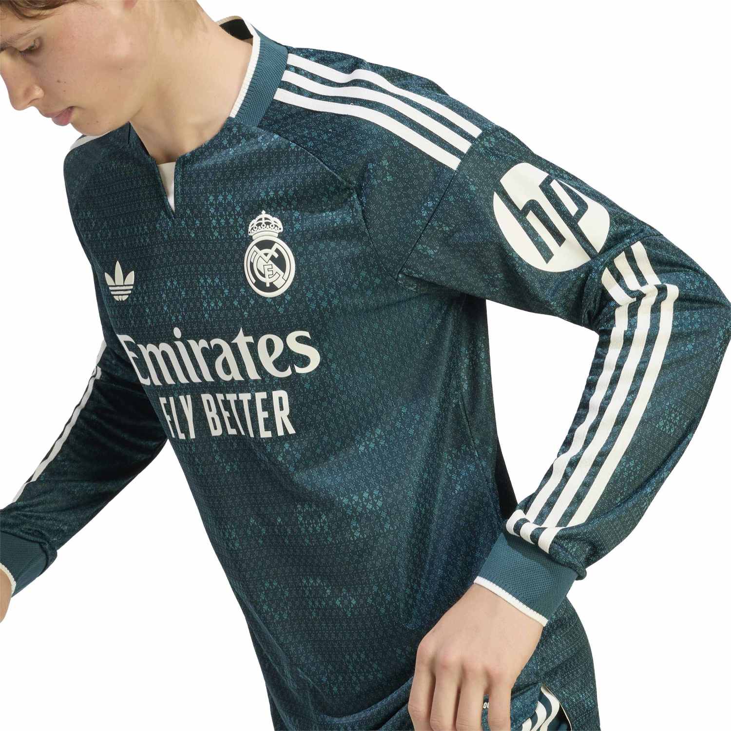 Mens Away Authentic Jersey Long Sleeve Green 26/27