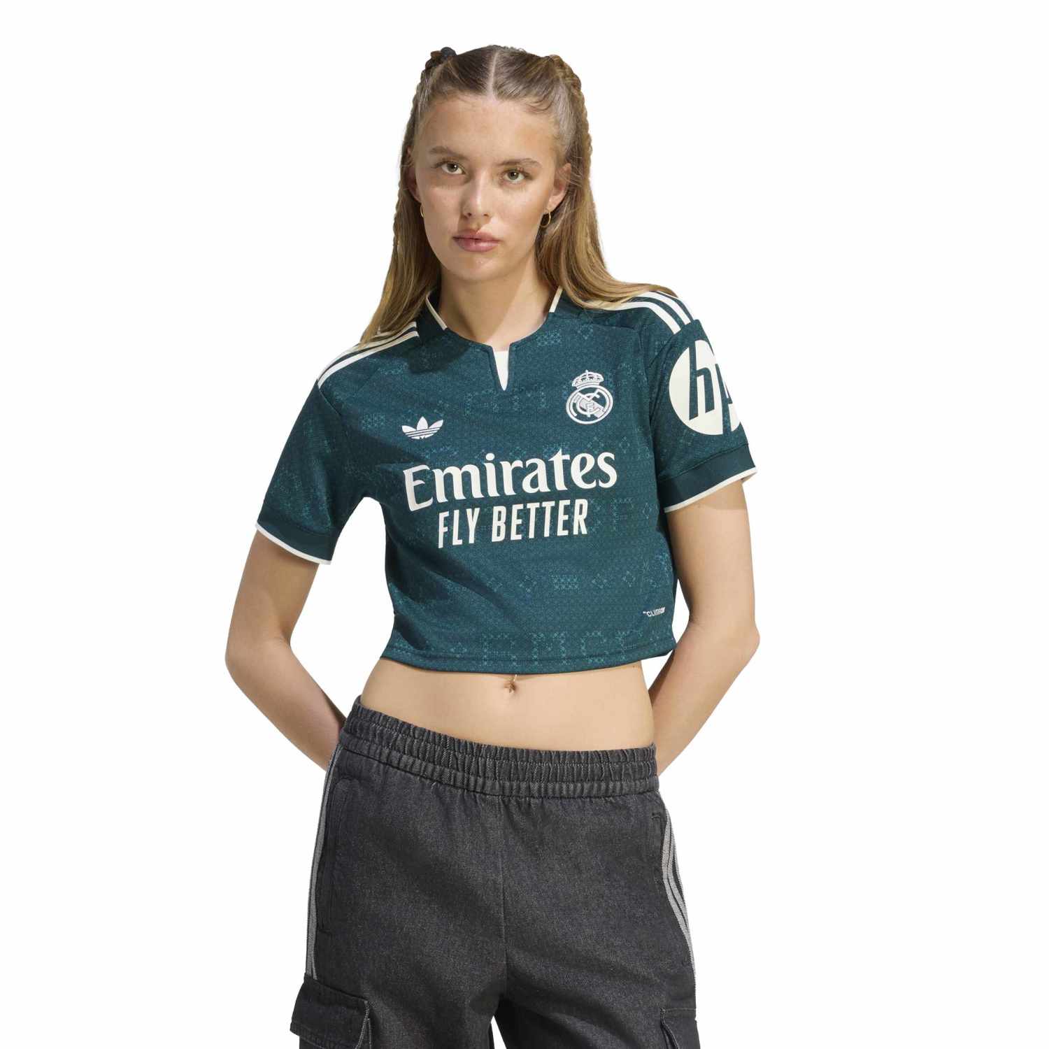 Womens Away Cropped Jersey Green 26/27