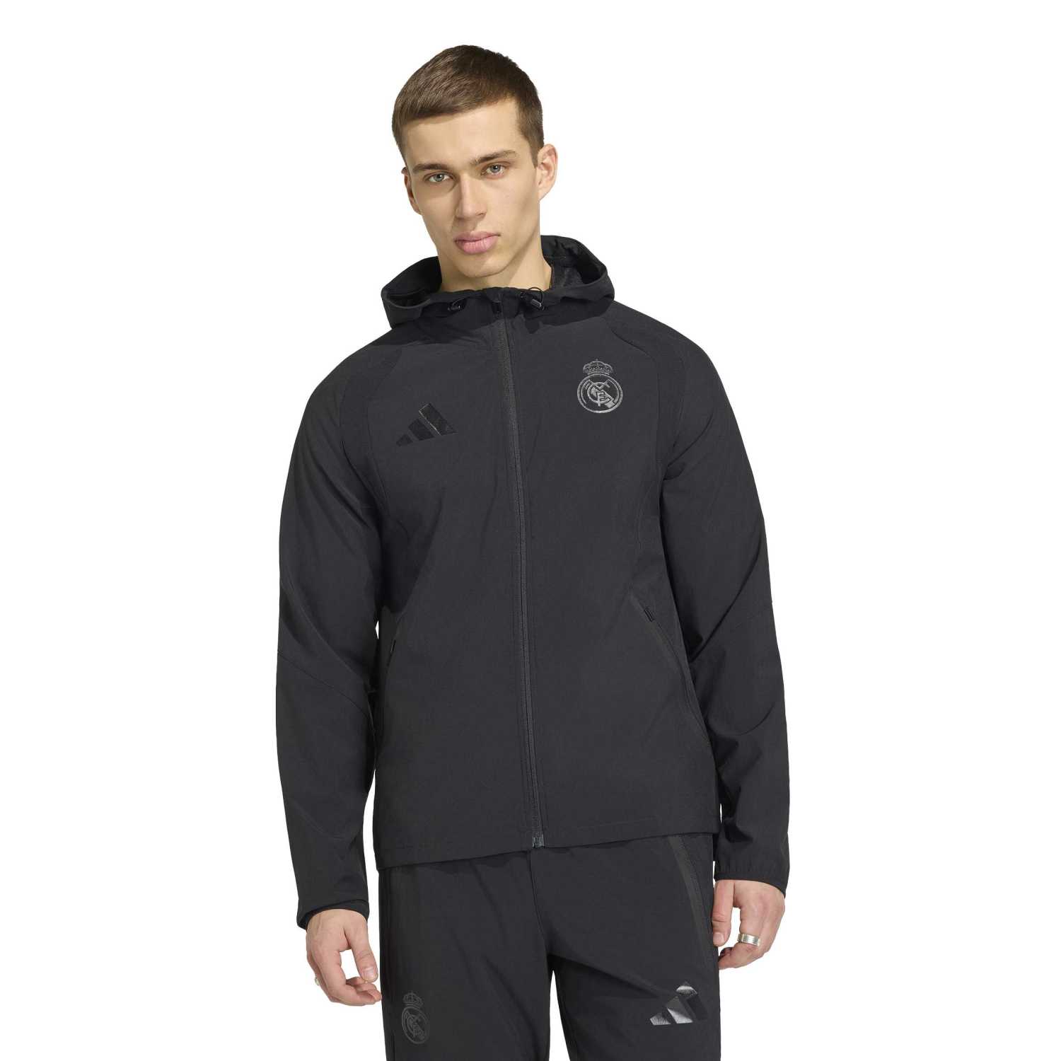 メンズ adidas Tiro Travel 25/26 ブラック ジャケット – レアル