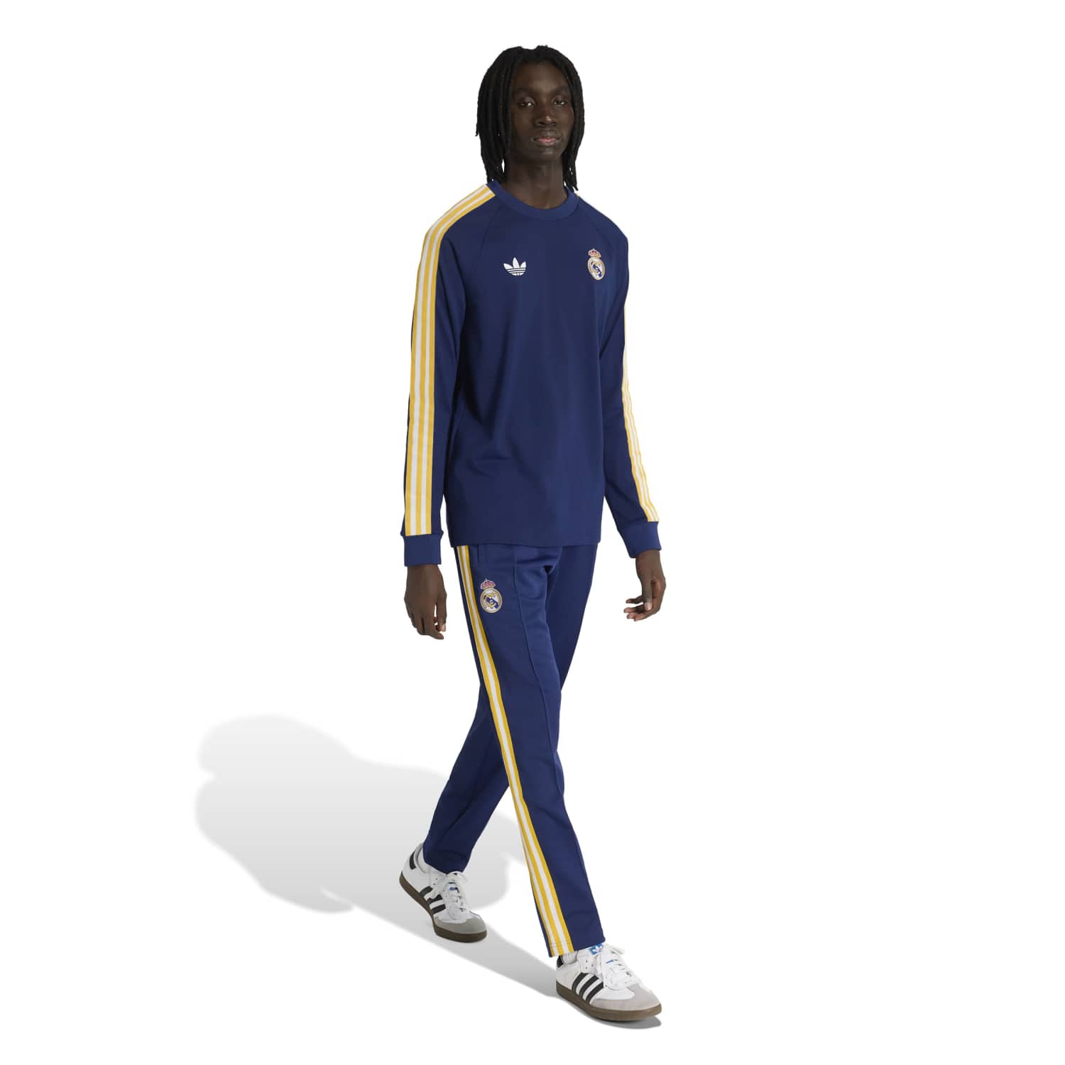 Mens Long Sleeve T-Shirt adidas Originals 25/26 Navy Blue