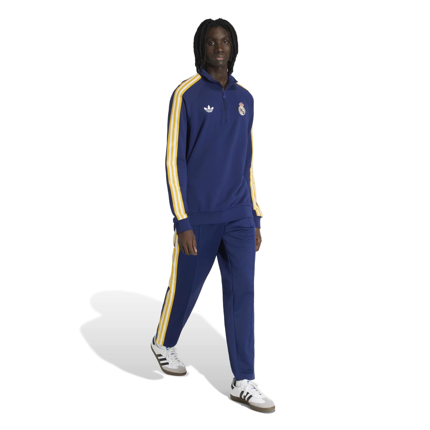 メンズハーフジップスウェット adidas Originals 25/26 ネイビーブルー