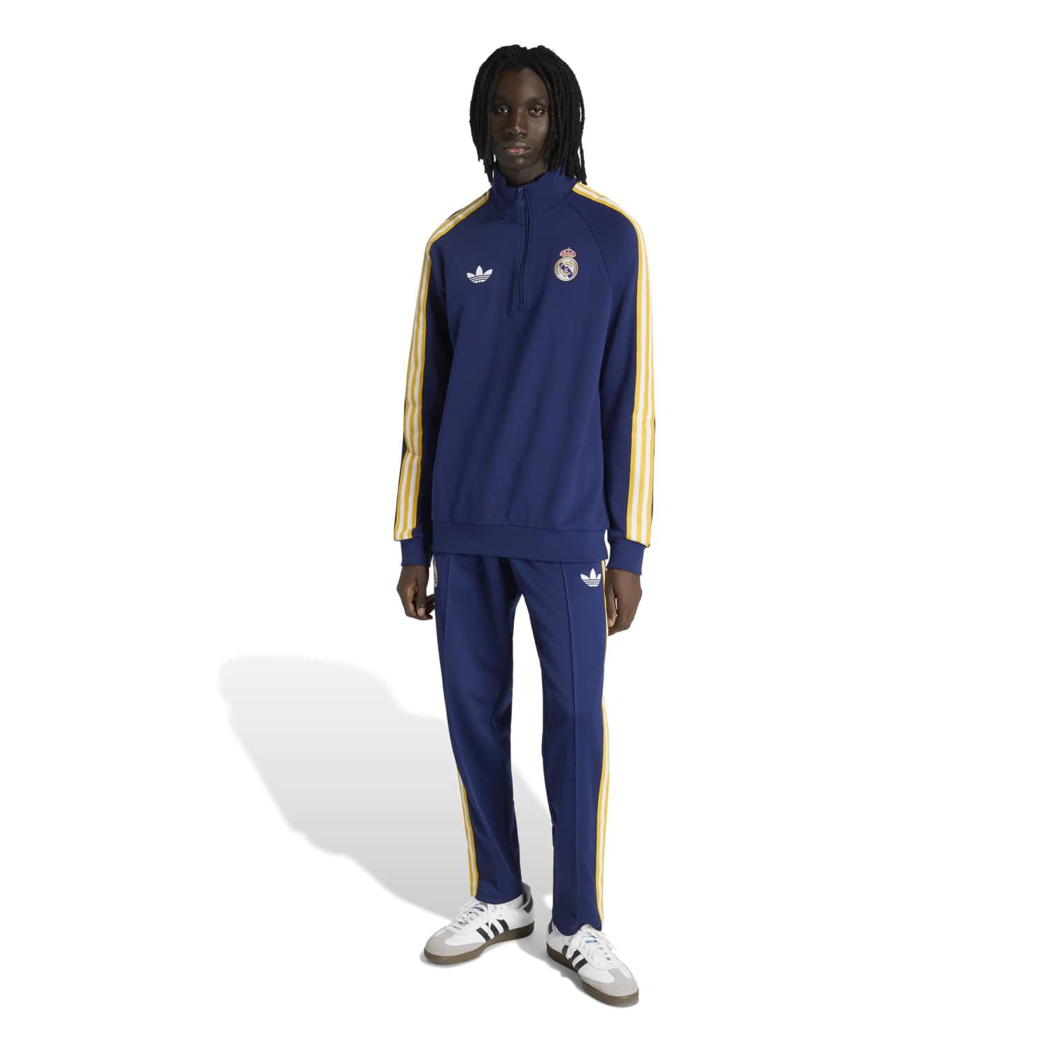 メンズハーフジップスウェット adidas Originals 25/26 ネイビーブルー