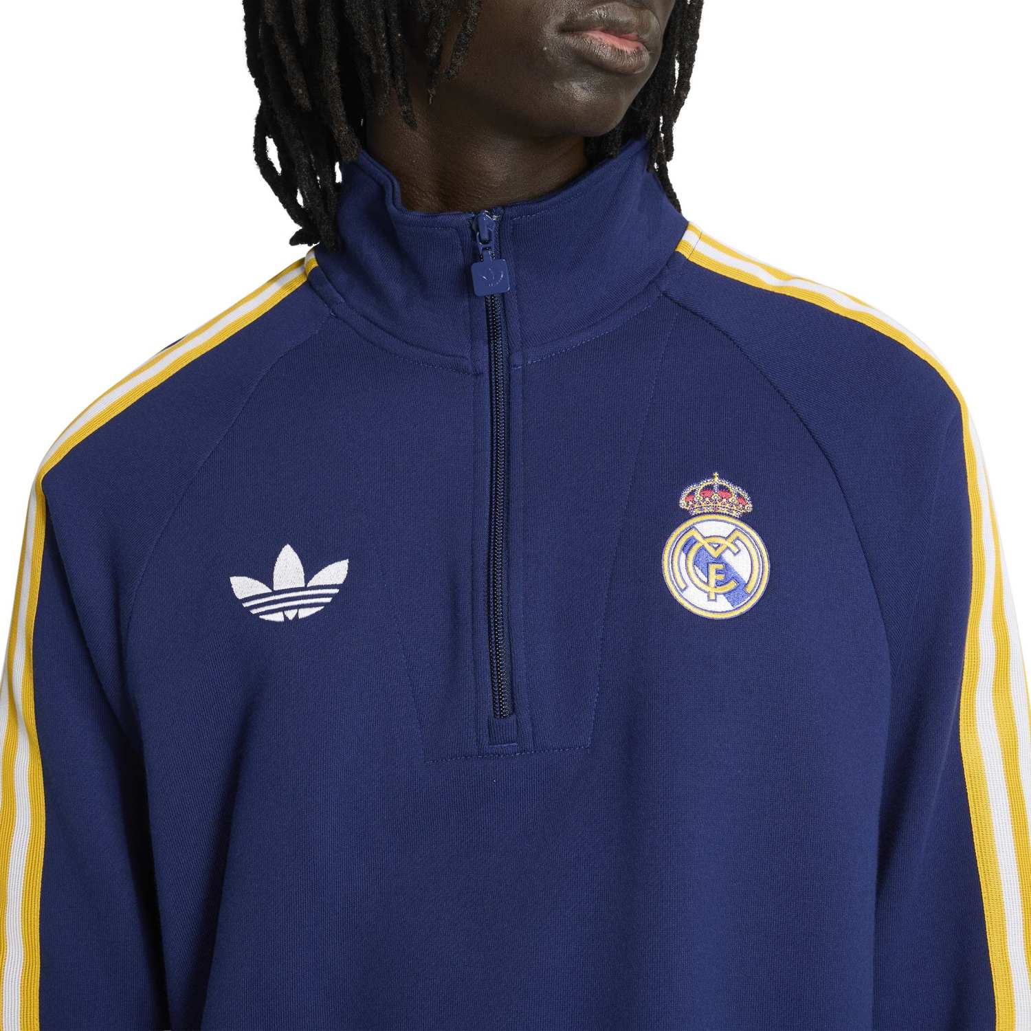 メンズハーフジップスウェット adidas Originals 25/26 ネイビーブルー