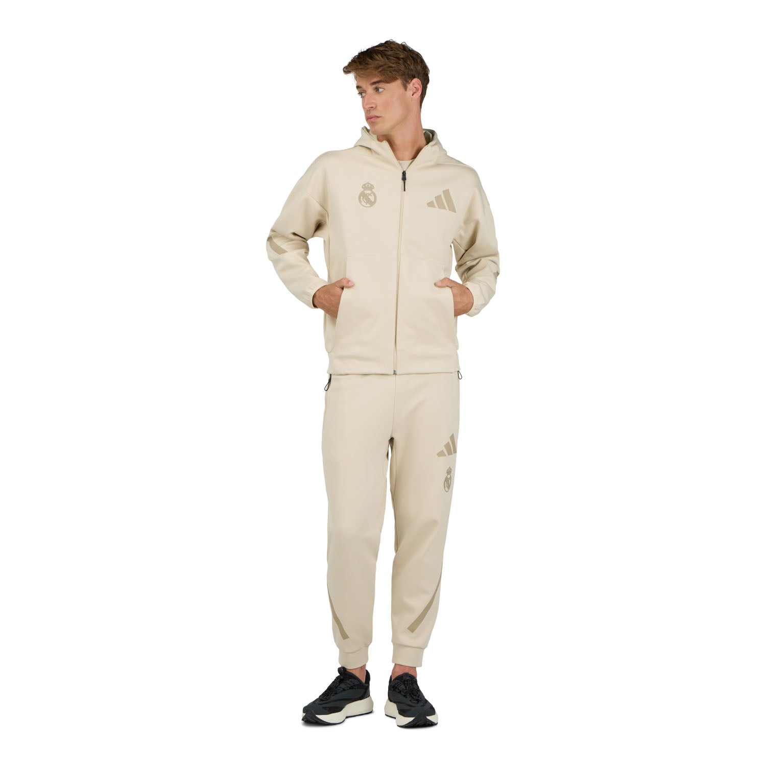 メンズ adidas Real Urban Z.N.E. フルジップフーディ ベージュ