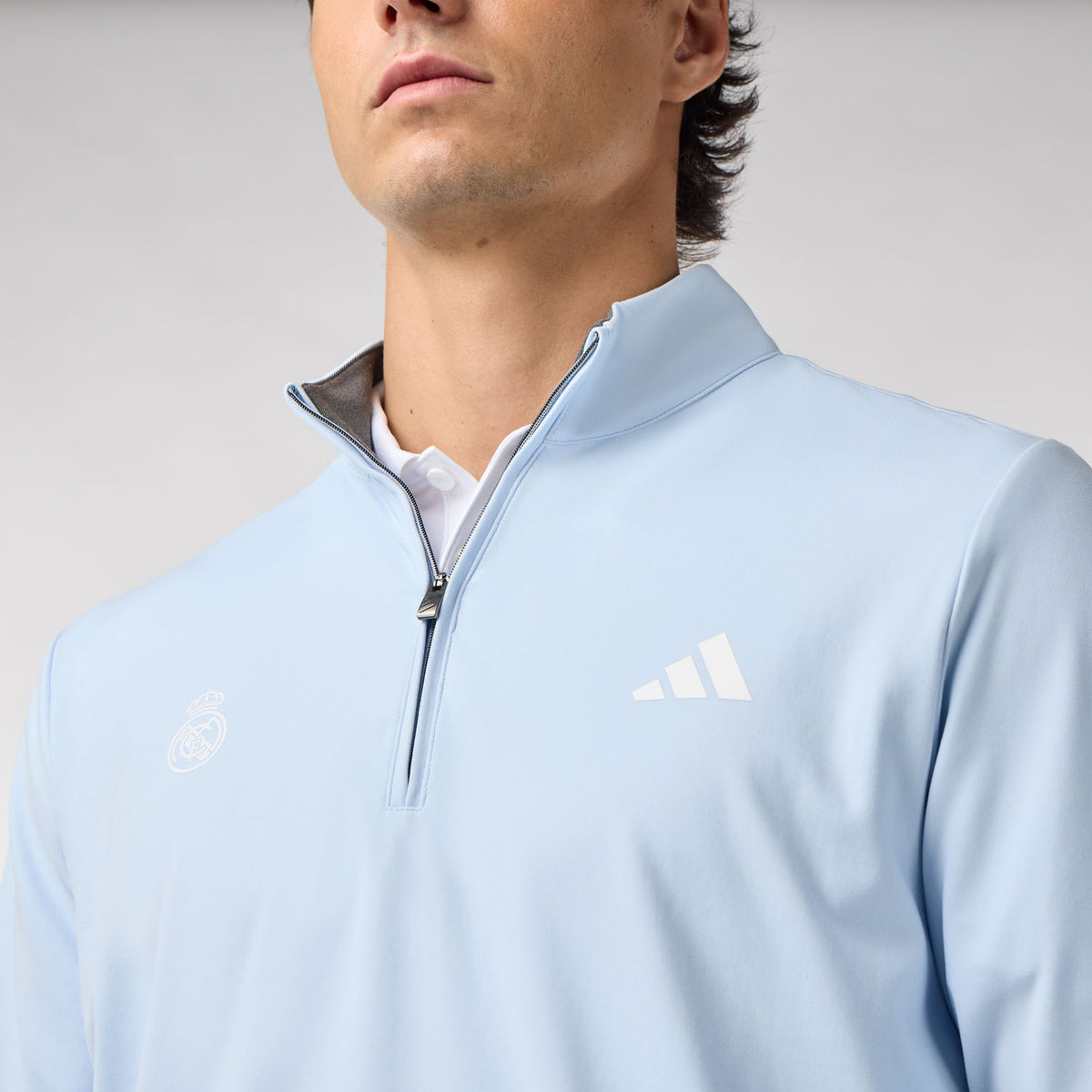 Herren adidas Golf Ultimate365 Viertelreißverschluss-Sweatshirt Blau