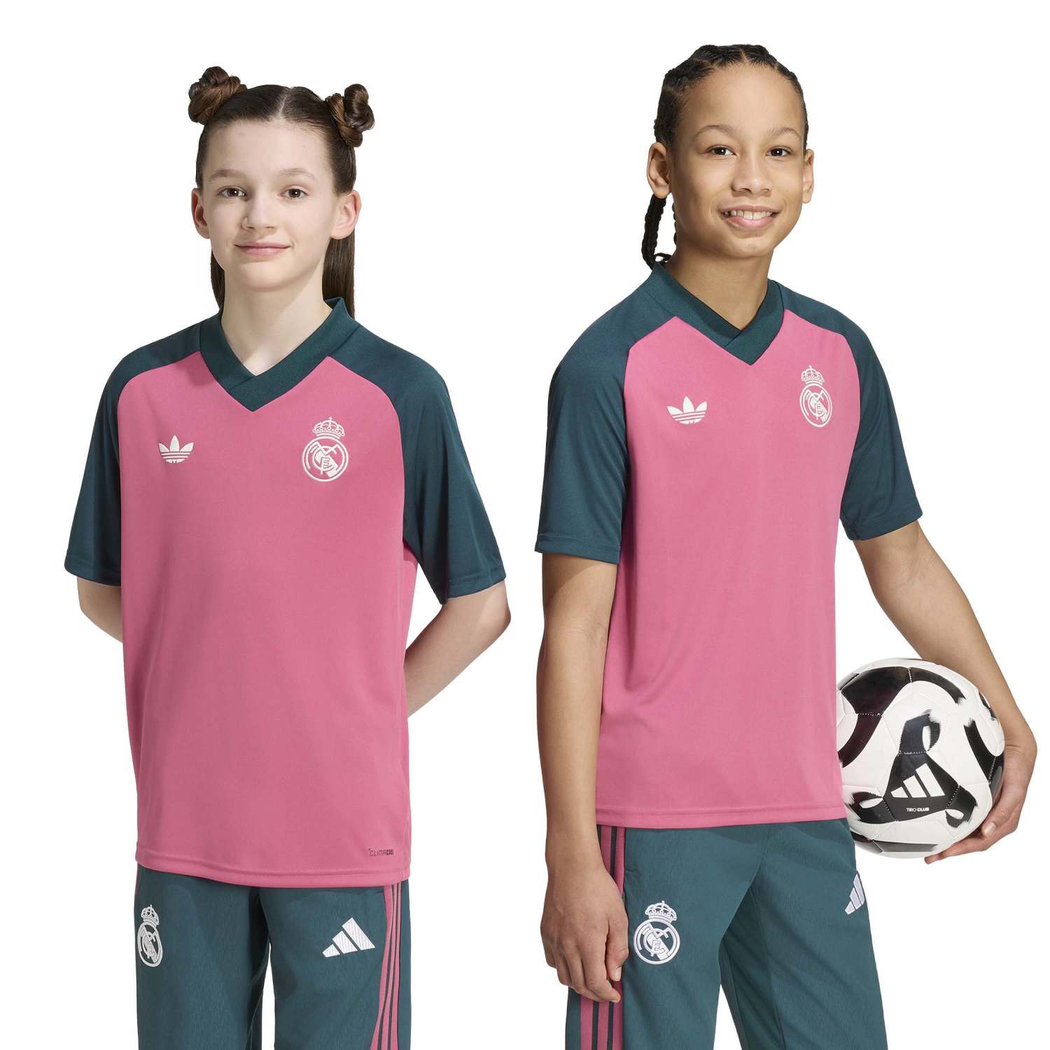 キッズ adidas ウォームアップ シャツ 26/27 バーガンディ – レアル