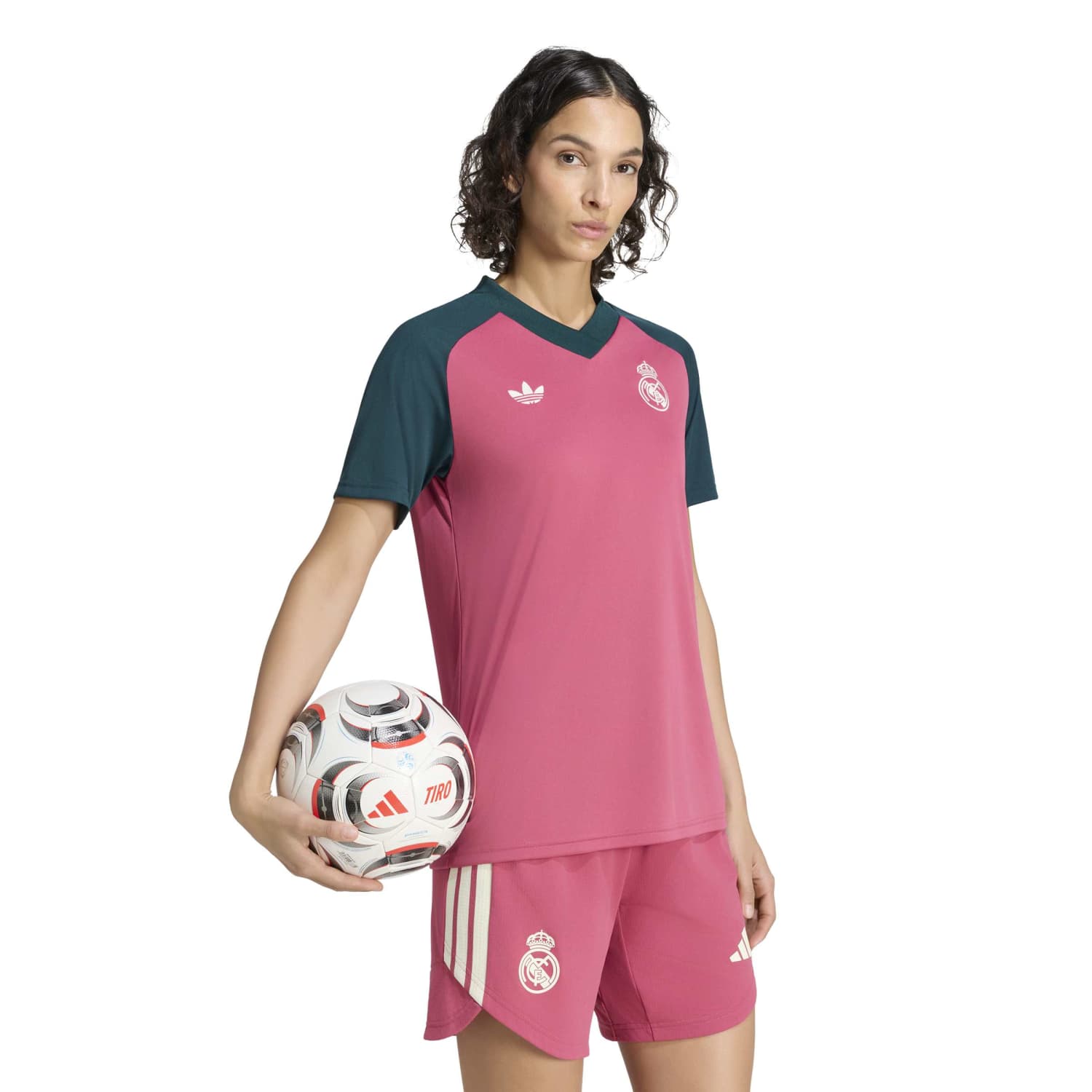 女款 adidas 热身T恤 26/27 粉色