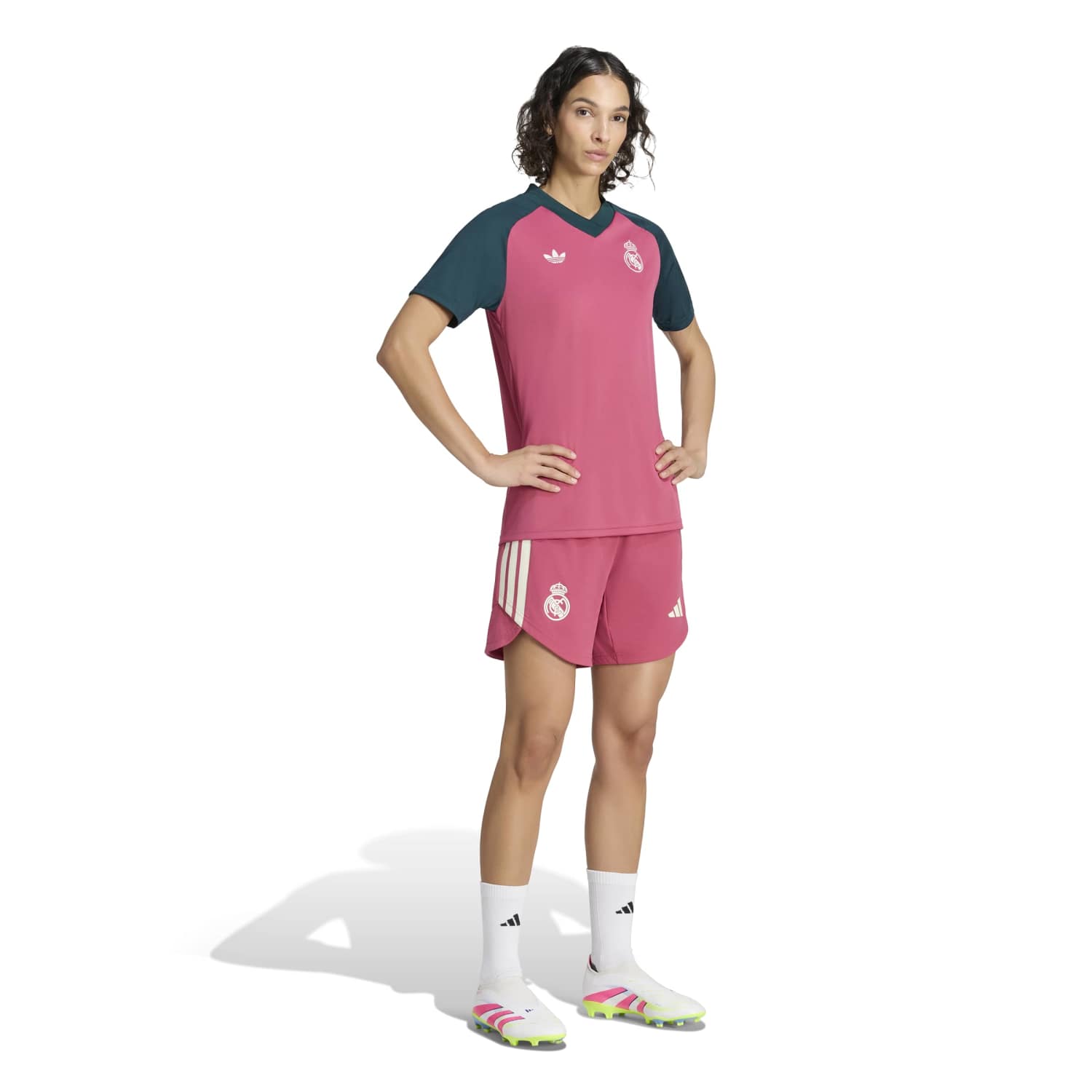 女款 adidas 热身T恤 26/27 粉色