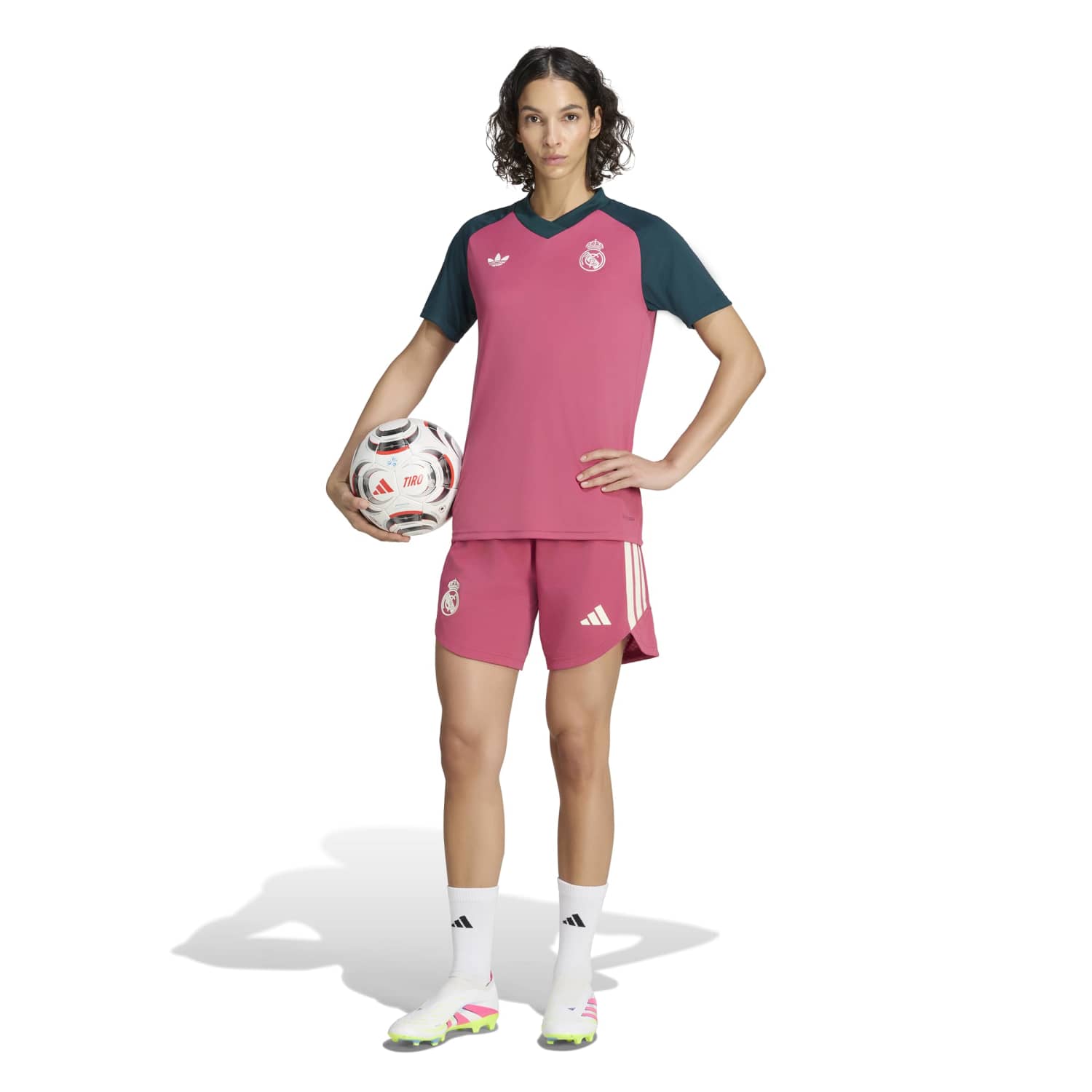 女款 adidas 热身T恤 26/27 粉色