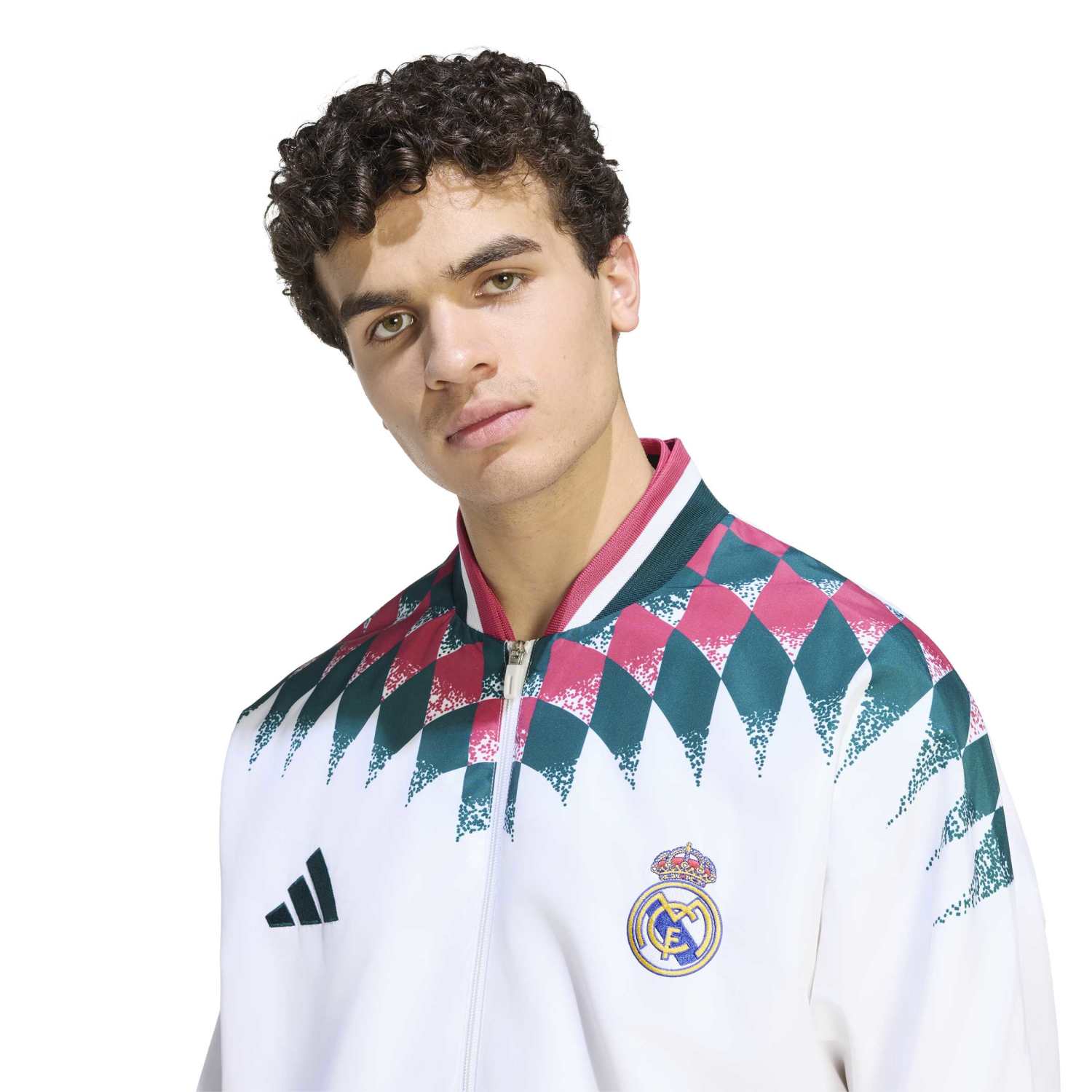 adidas メンズ STジャケット ホワイト 26/27 – レアル・マドリードCF