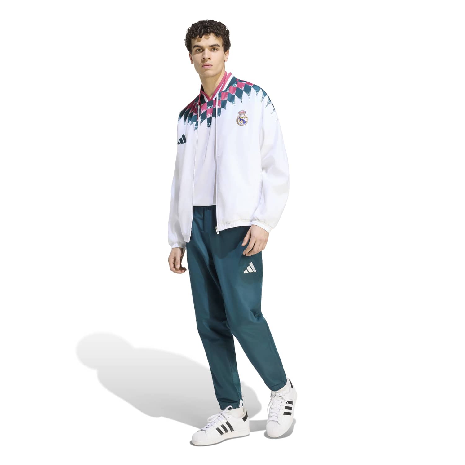 adidas 男款ST运动裤 白色 26/27