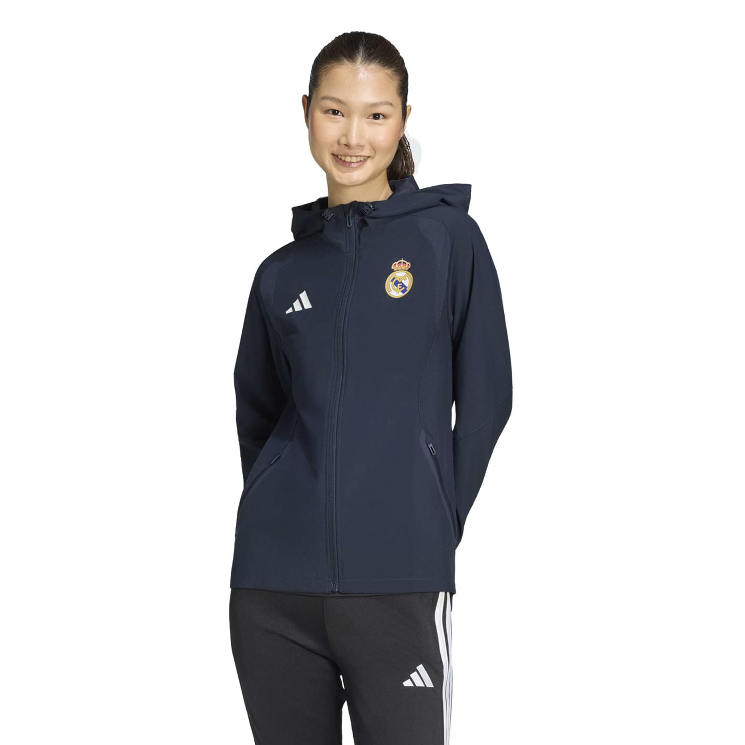 女士adidas Tiro Travel 26/27外套 海军蓝