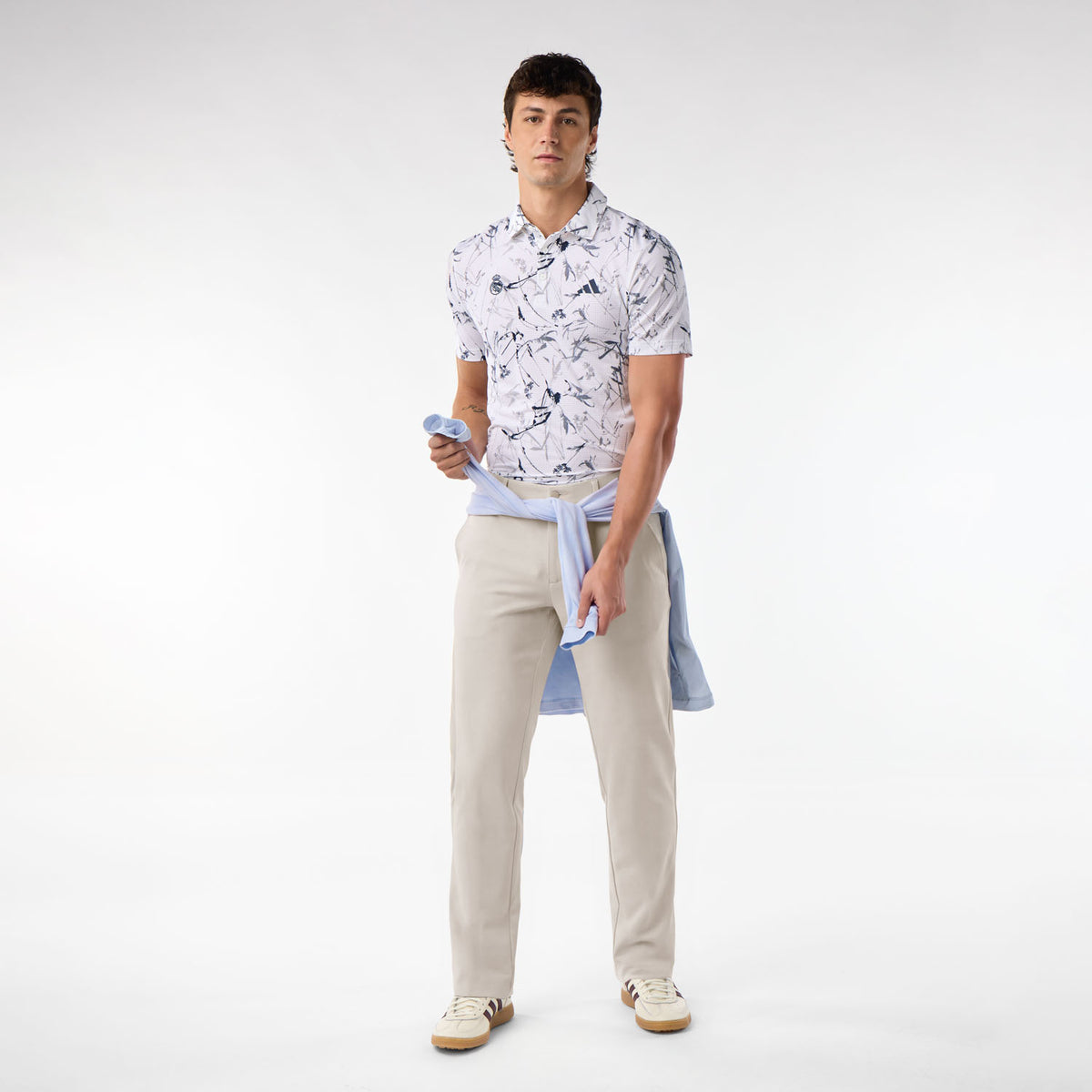 Mens adidas Golf Ultimate365 Climacool Mesh Polo White