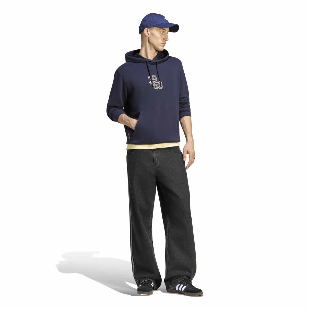 Felpa con Cappuccio Uomo adidas Heritage Pack | 1958 Blu Navy
