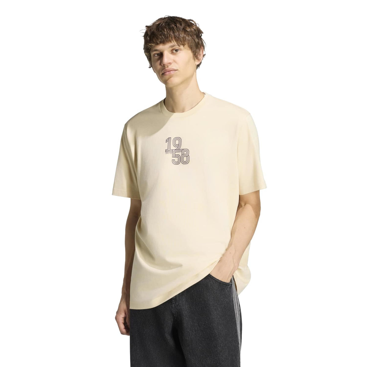 Mens adidas Heritage Pack T-Shirt Beige | 1958