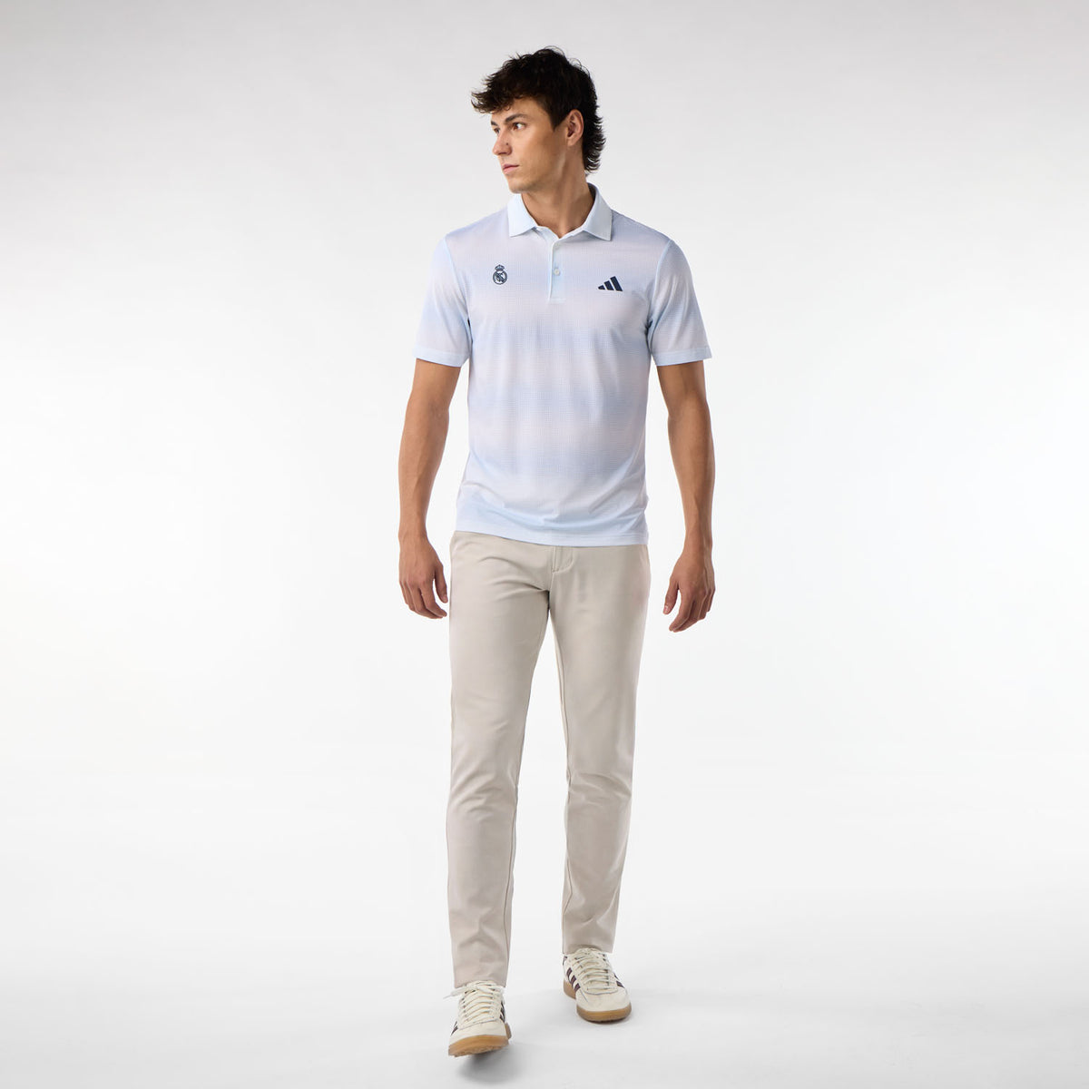 Mens adidas Ultimate365 Climacool Mesh Polo Crystal Blue