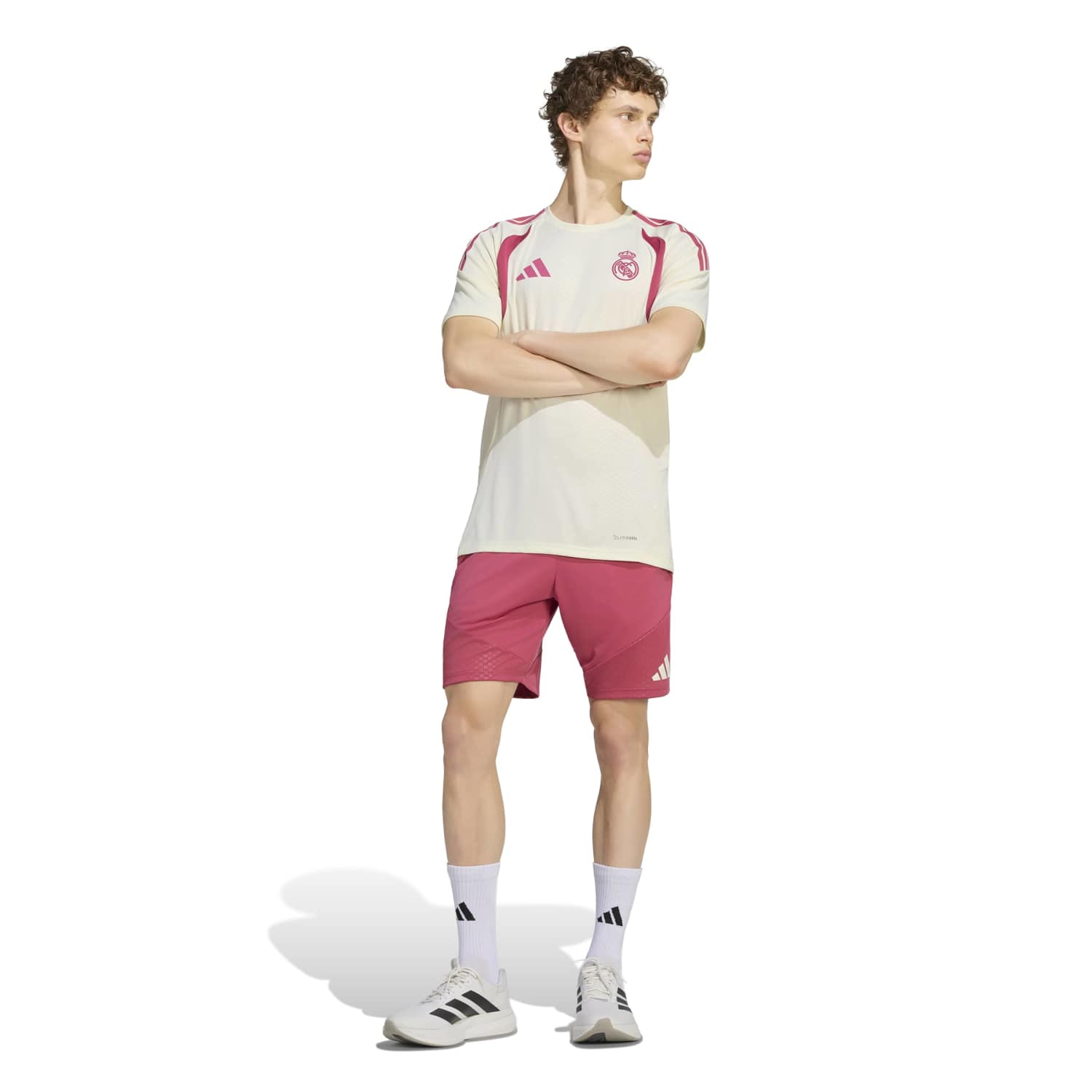 男款 adidas 训练短裤 26/27 粉色