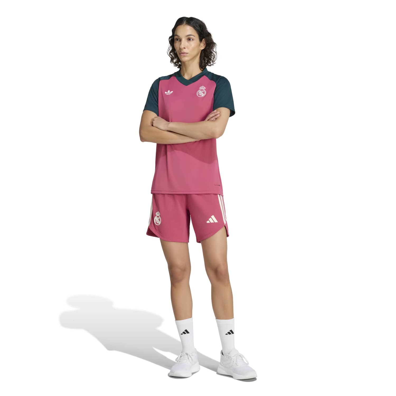 女款 adidas 训练短裤 26/27 粉色