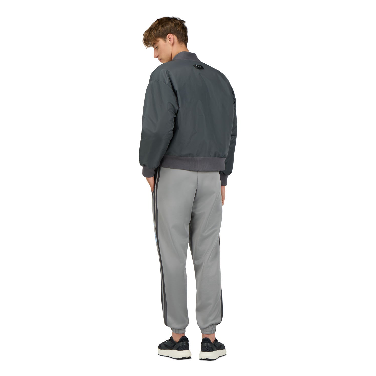 Chaqueta Bomber Hombre adidas Stadium Gris