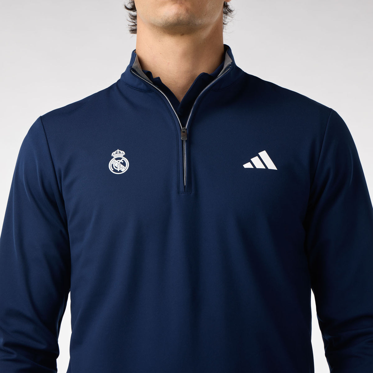 Herren adidas Golf Ultimate365 Viertelreißverschluss-Sweatshirt Marineblau