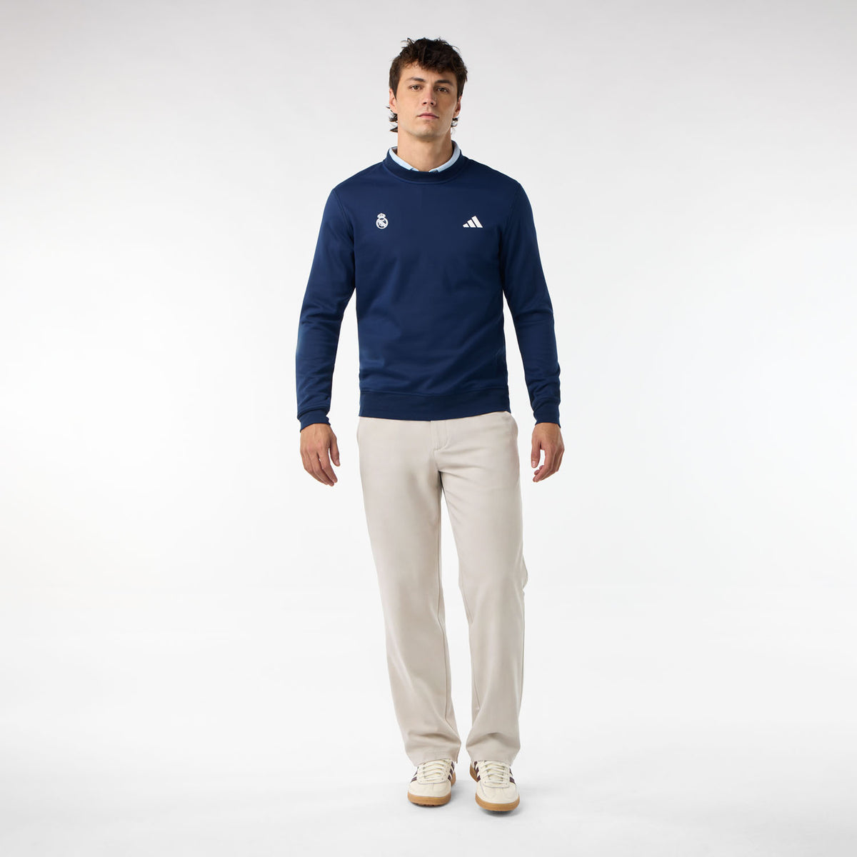 Mens adidas Golf Ultimate365 Climawarm Crewneck Navy