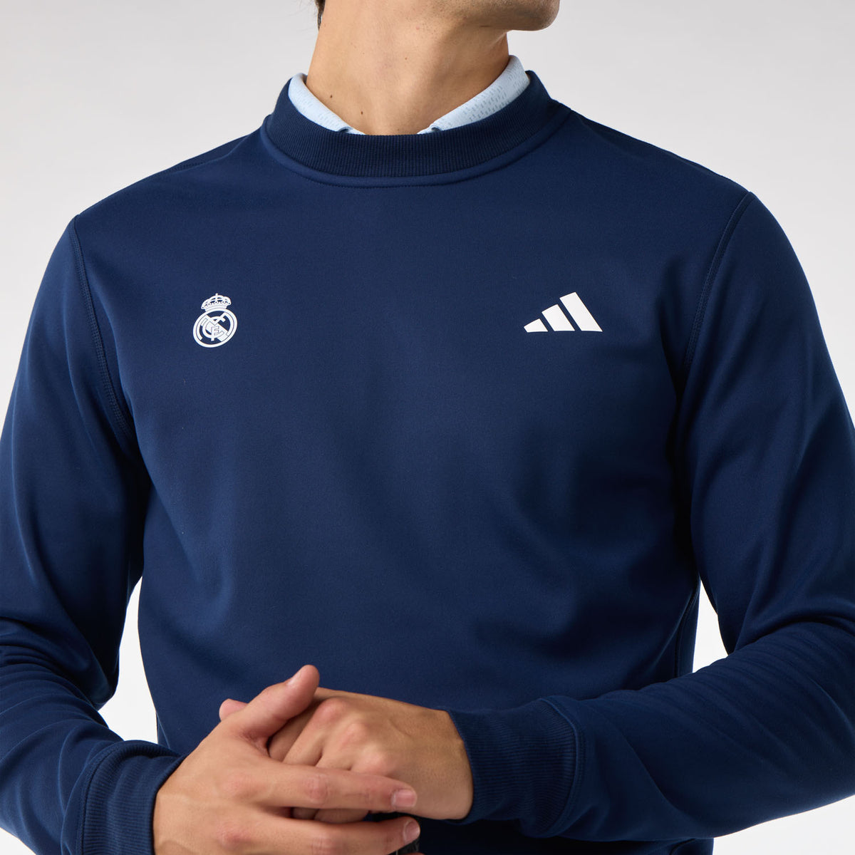 Mens adidas Golf Ultimate365 Climawarm Crewneck Navy