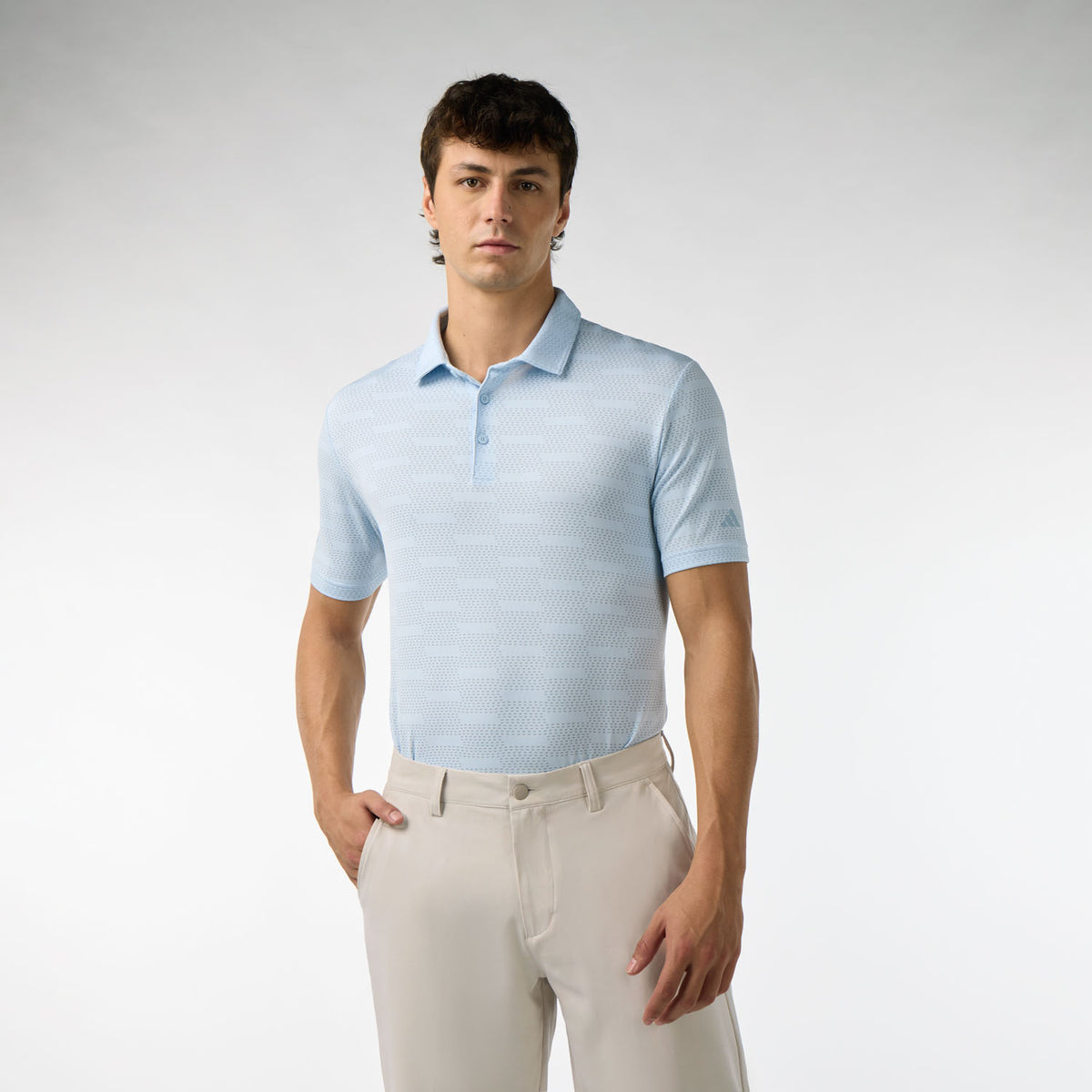Polo Hombre adidas Golf Ultimate365 Jacquard Azul Cristal