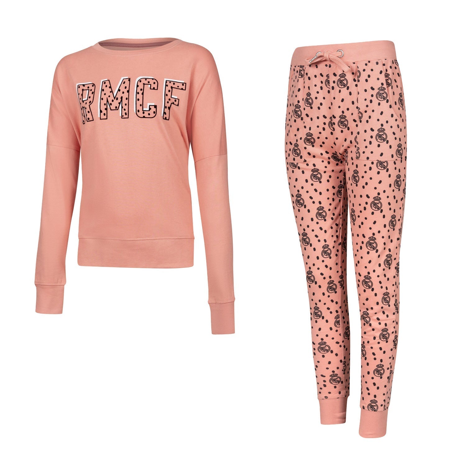 Kids Crest Print Pyjama Pink