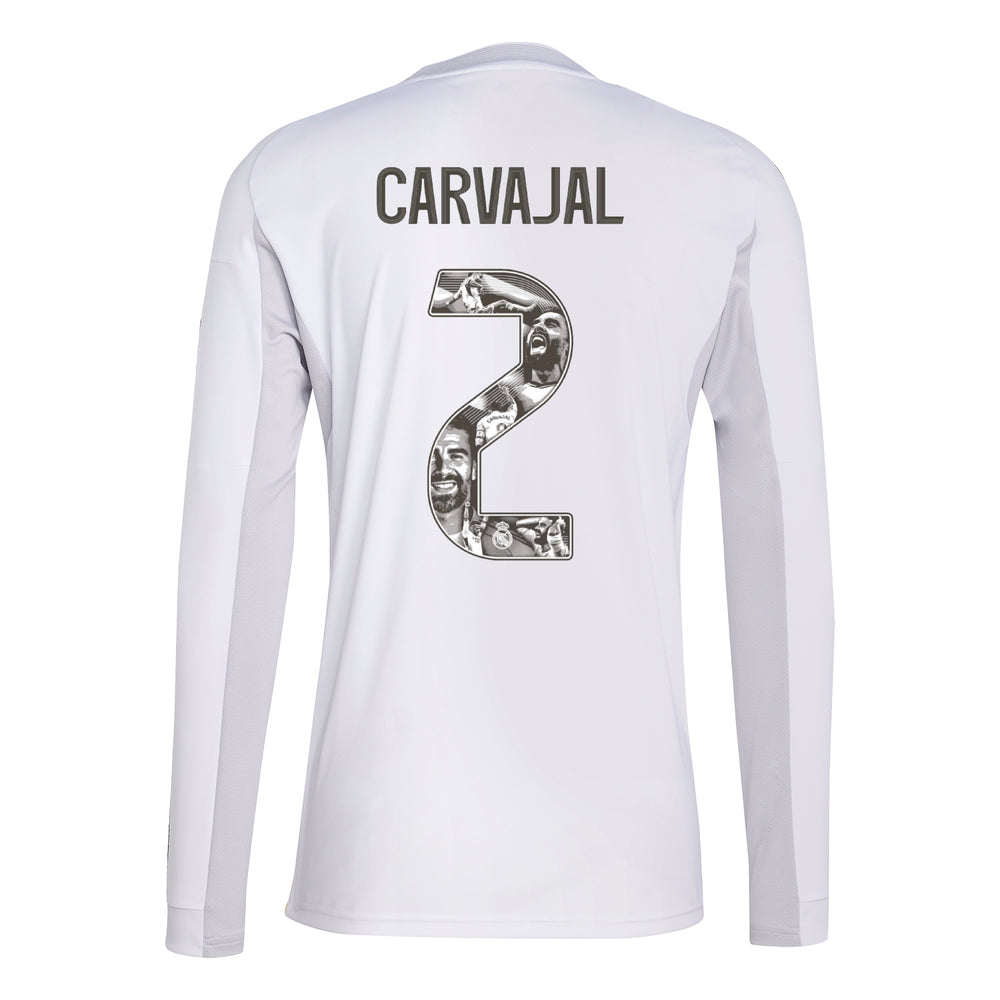 Camiseta Hombre Manga Larga Carvajal Edición Especial Primera Equipación Blanca 25/26